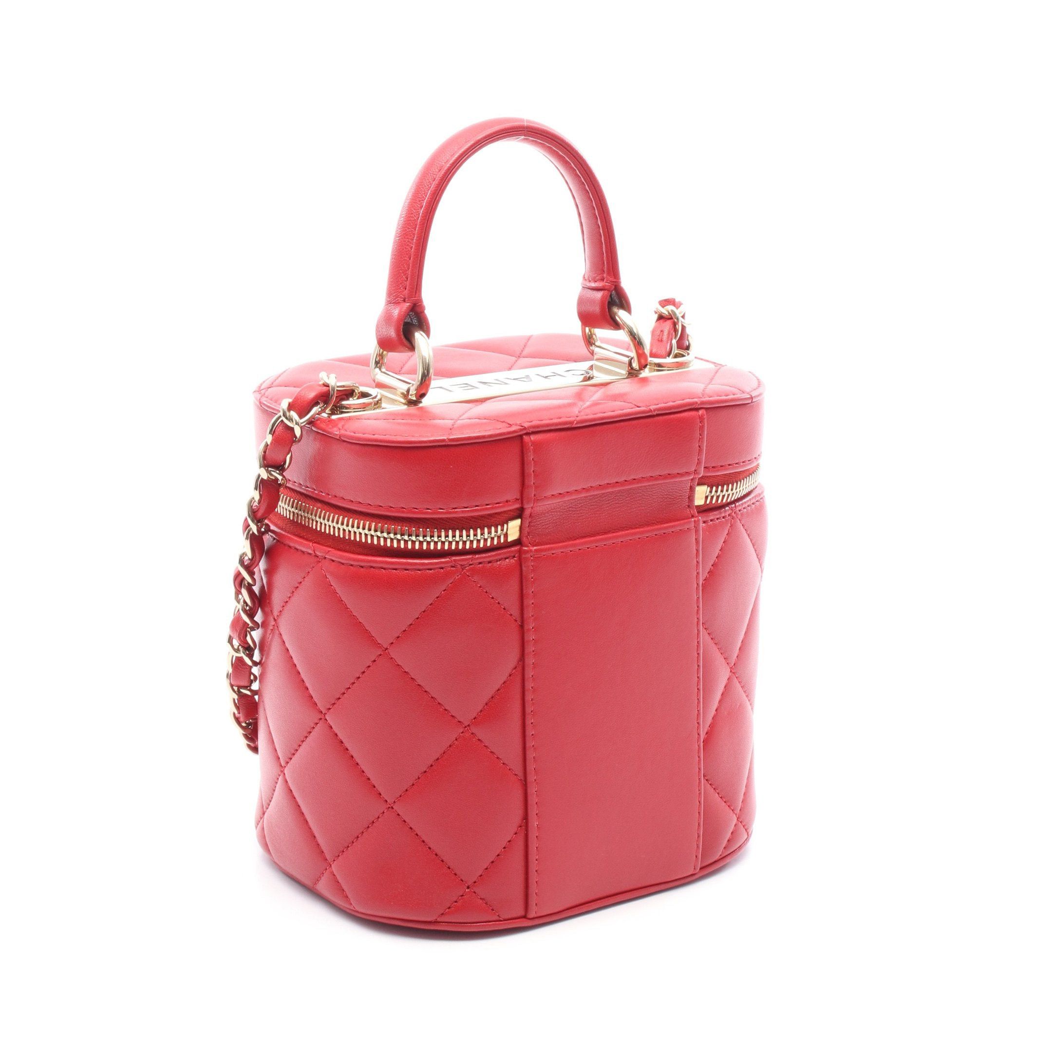 Chanel Chanel Trendy Cc Vanity Bag Chain Shoulder Leather Red Gold Hardware Size ONE SIZE - 2 Thumbnail