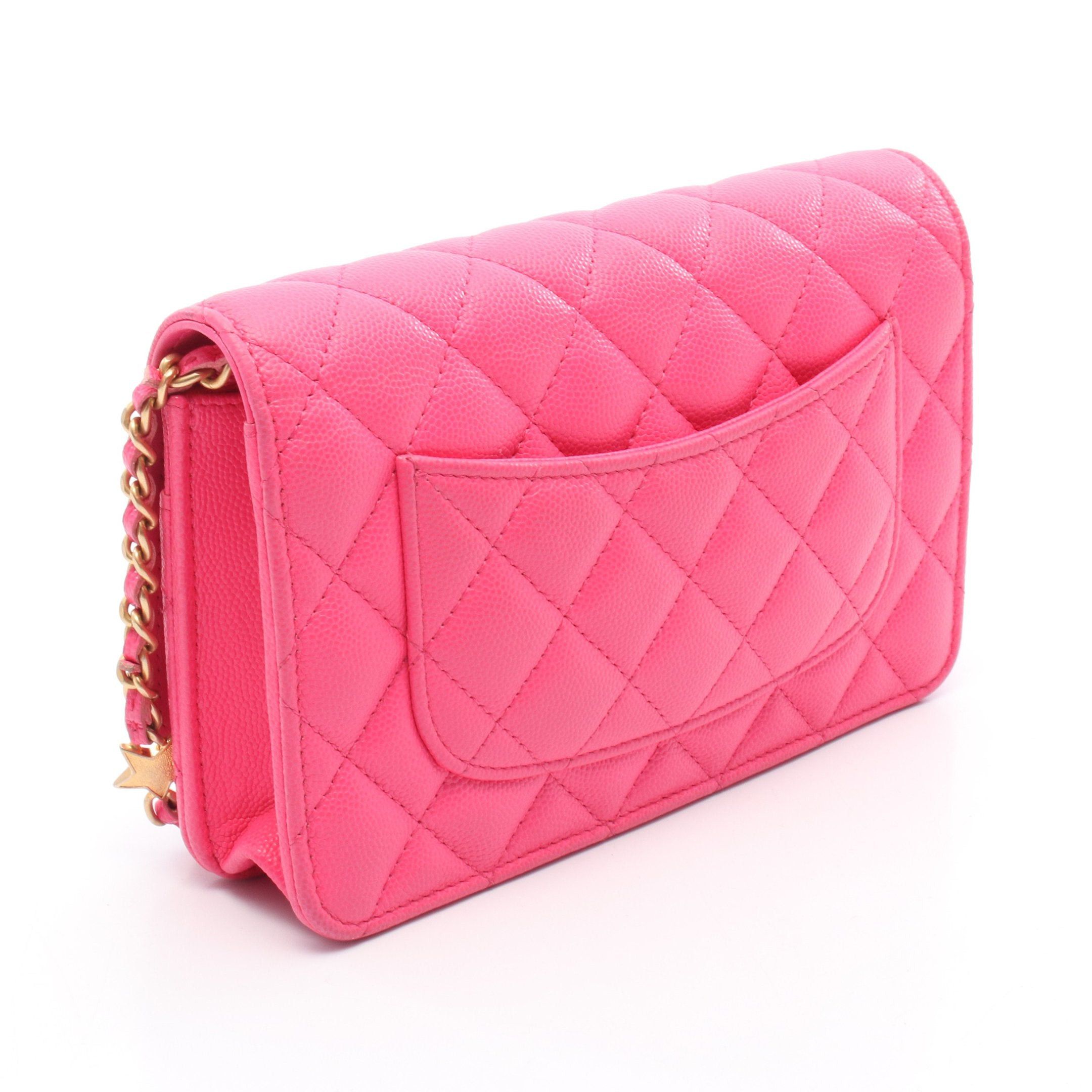 Chanel Chanel Matelasse Chain Wallet Caviar Skin Pink Gold Hardware Size ONE SIZE - 2 Thumbnail