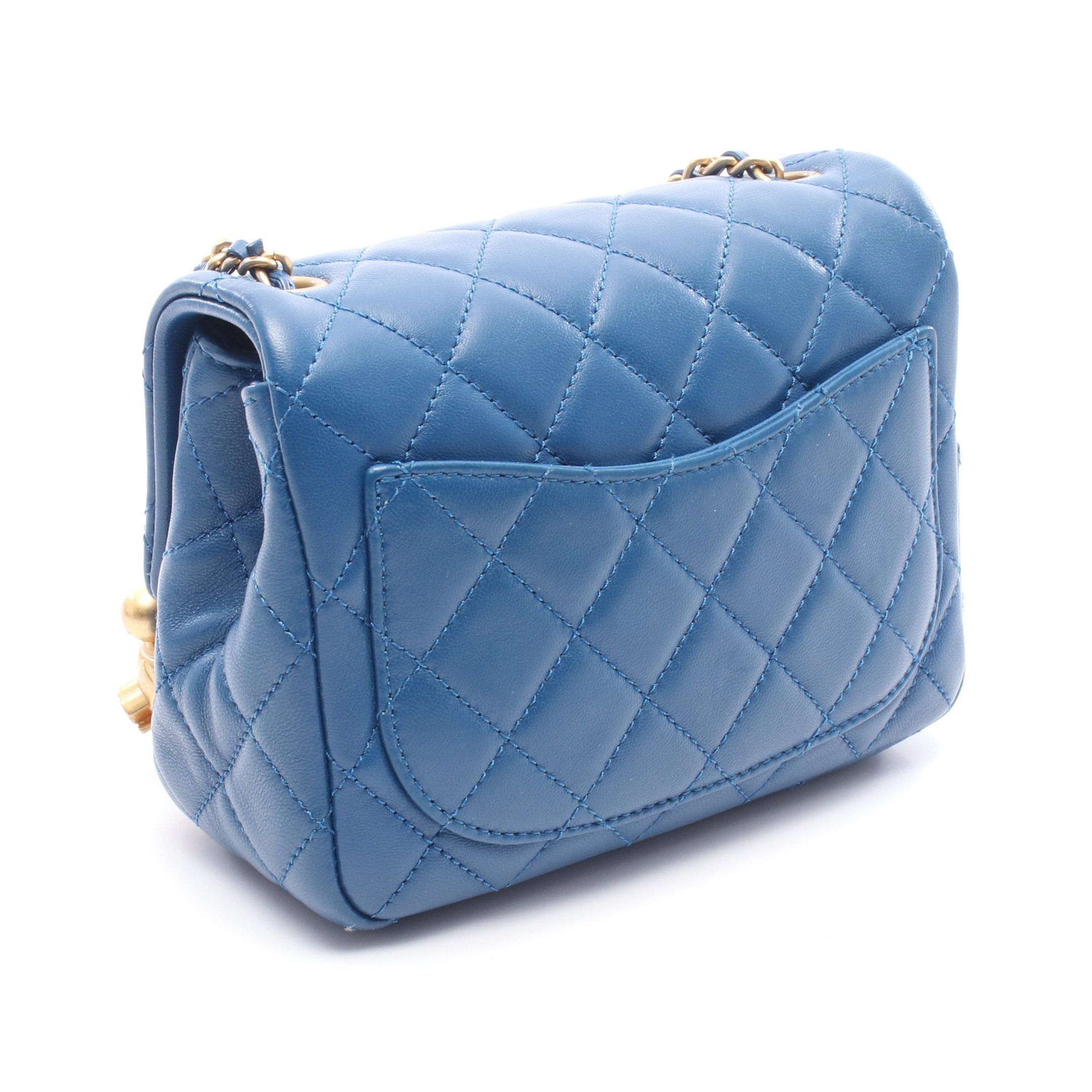 Chanel Chanel Chain Shoulder Bag Leather Blue Gold Hardware Size ONE SIZE - 2 Thumbnail