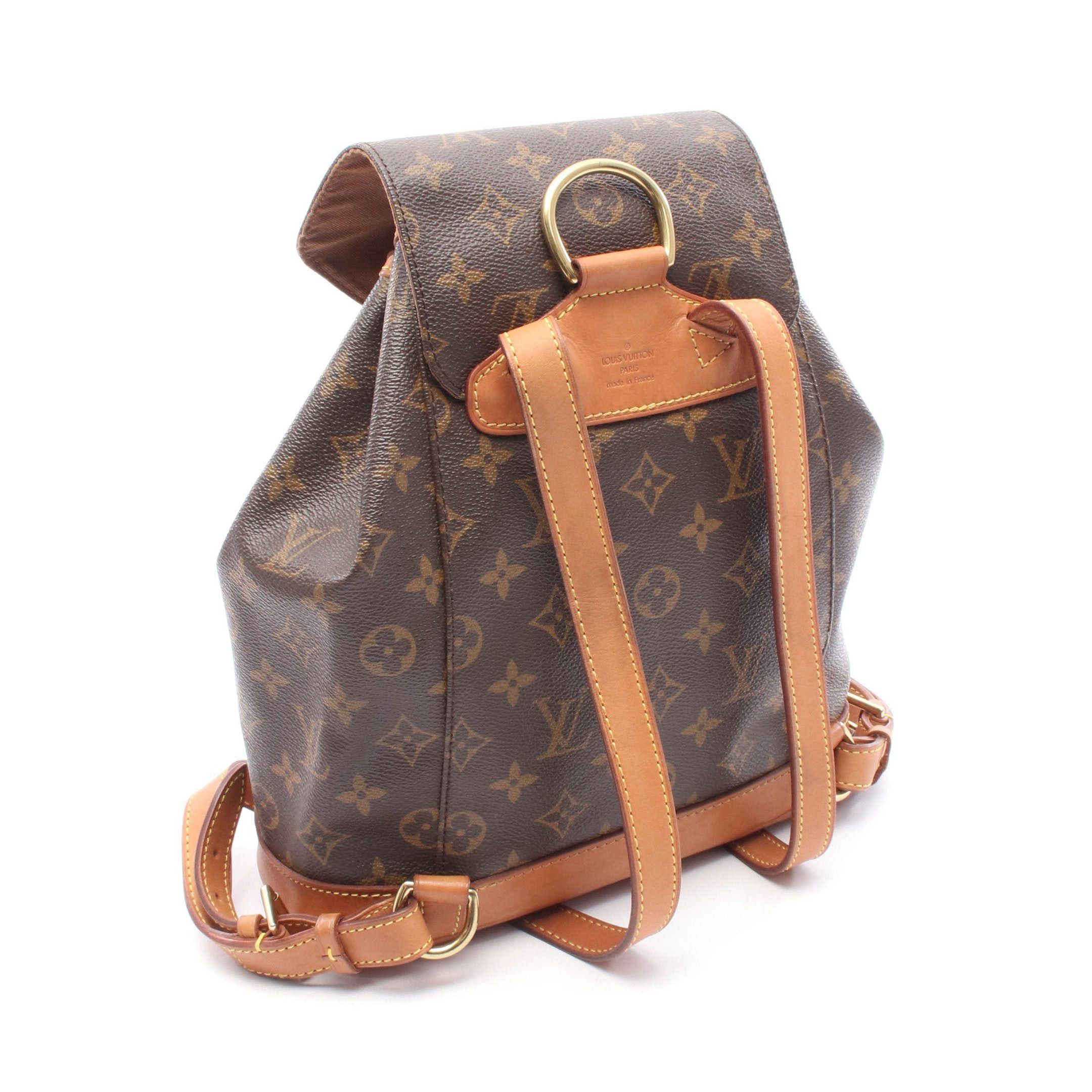 Louis Vuitton Louis Vuitton Montsouris Mm Monogram Backpack Rucksack Leather Brown Size ONE SIZE - 2 Thumbnail