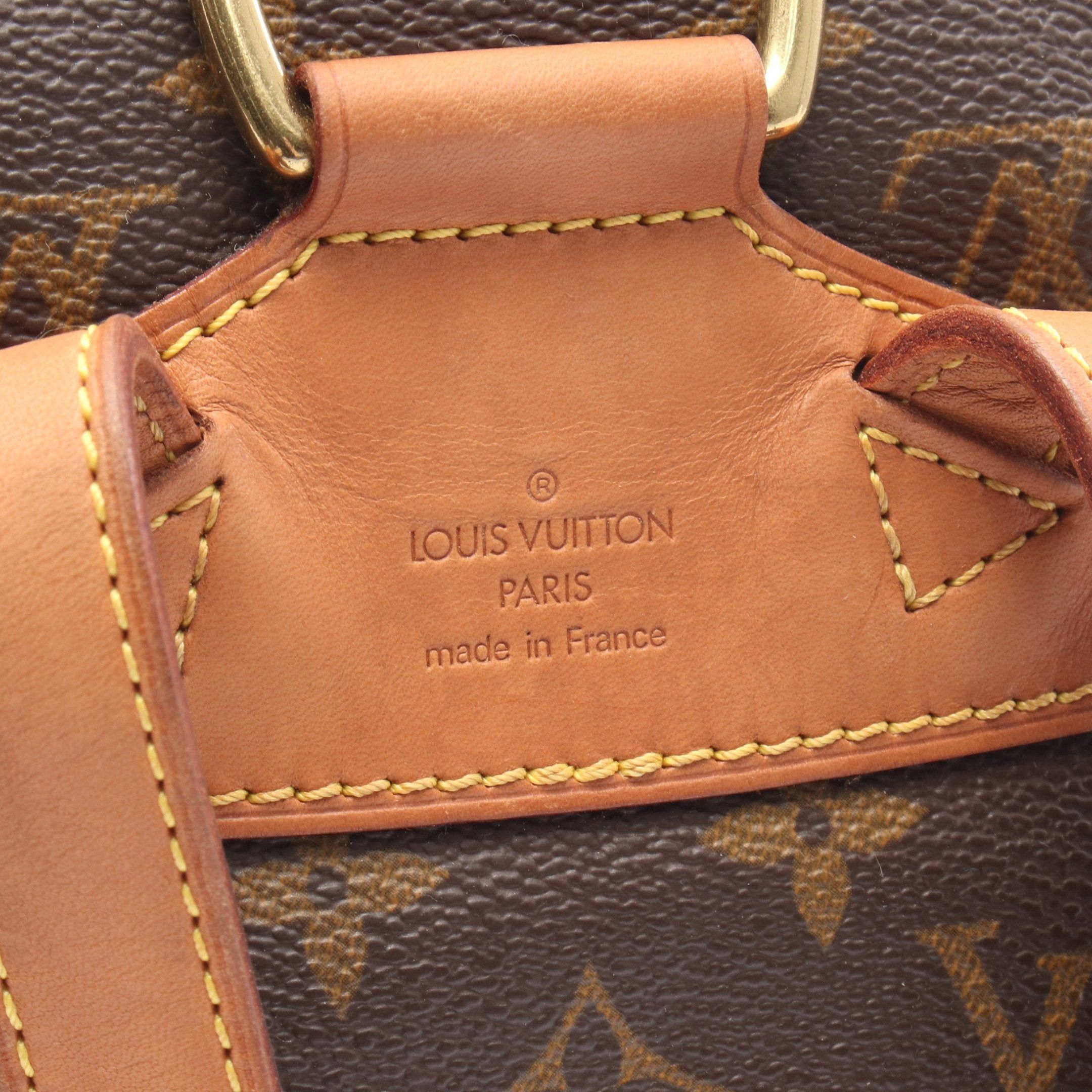 Louis Vuitton Louis Vuitton Montsouris Mm Monogram Backpack Rucksack Leather Brown Size ONE SIZE - 4 Thumbnail