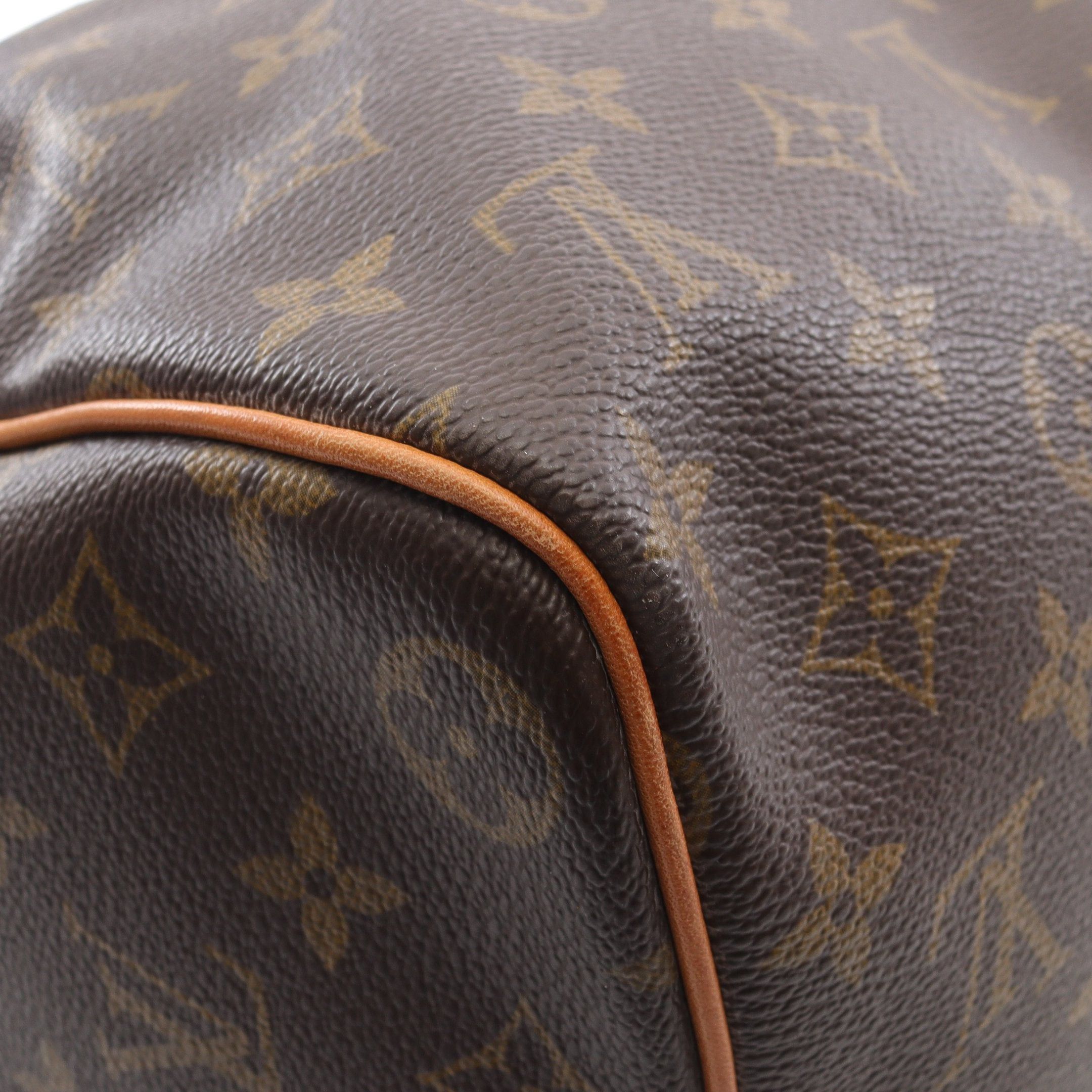 Louis Vuitton Louis Vuitton Keepall 45 Monogram Boston Bag Leather Brown Size ONE SIZE - 8 Thumbnail
