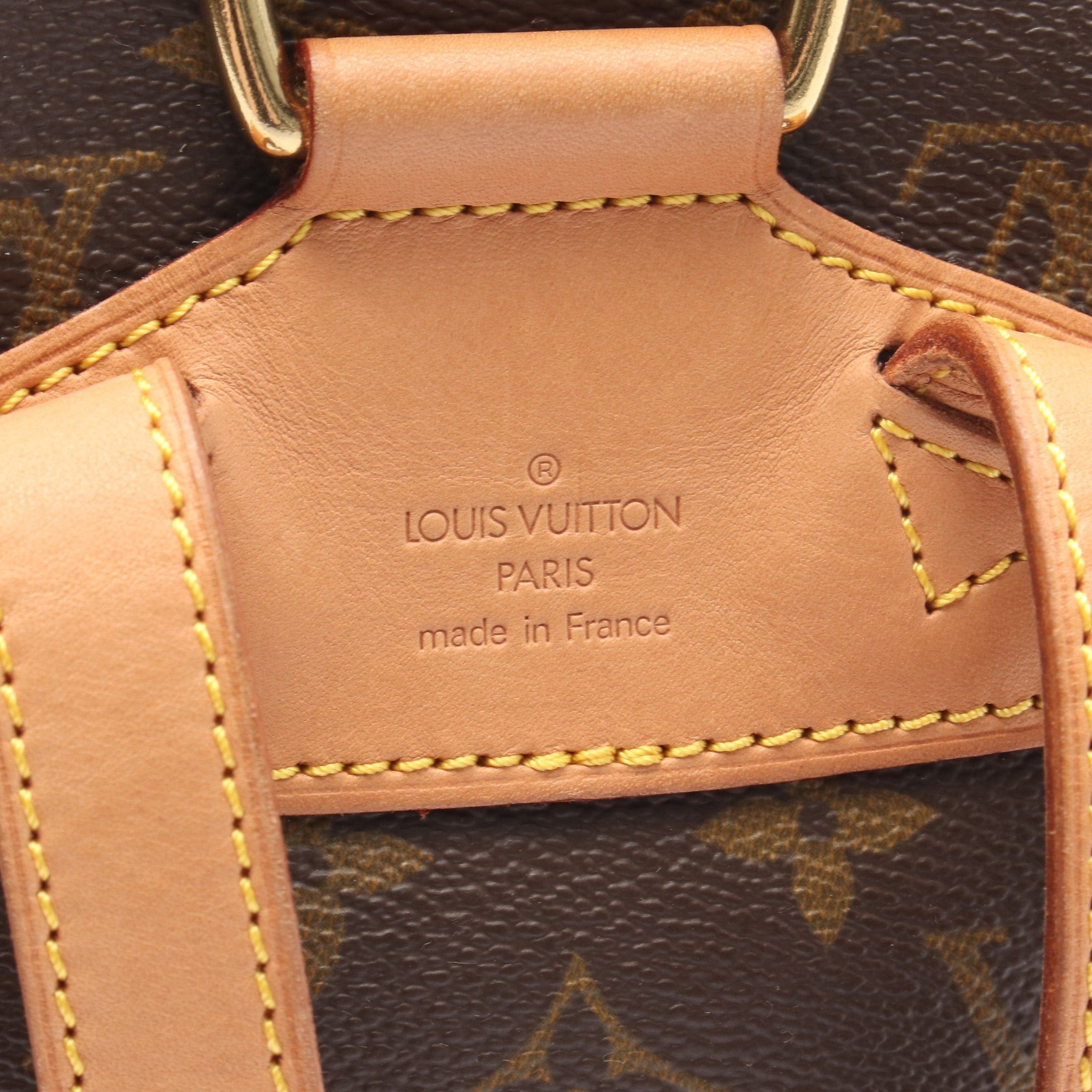 Louis Vuitton Louis Vuitton Montsouris Mm Monogram Backpack Rucksack Leather Brown Size ONE SIZE - 4 Thumbnail
