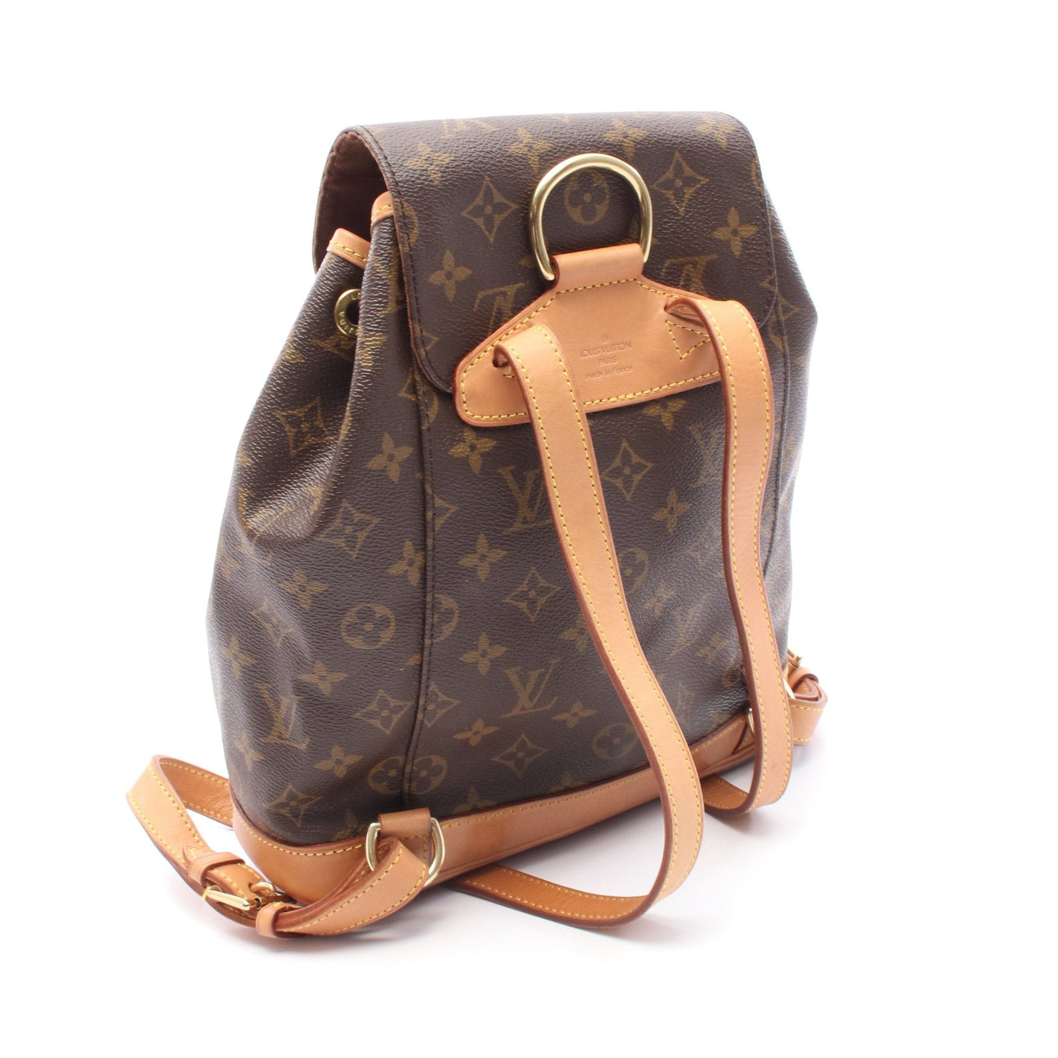 Louis Vuitton Louis Vuitton Montsouris Mm Monogram Backpack Rucksack Leather Brown Size ONE SIZE - 2 Thumbnail