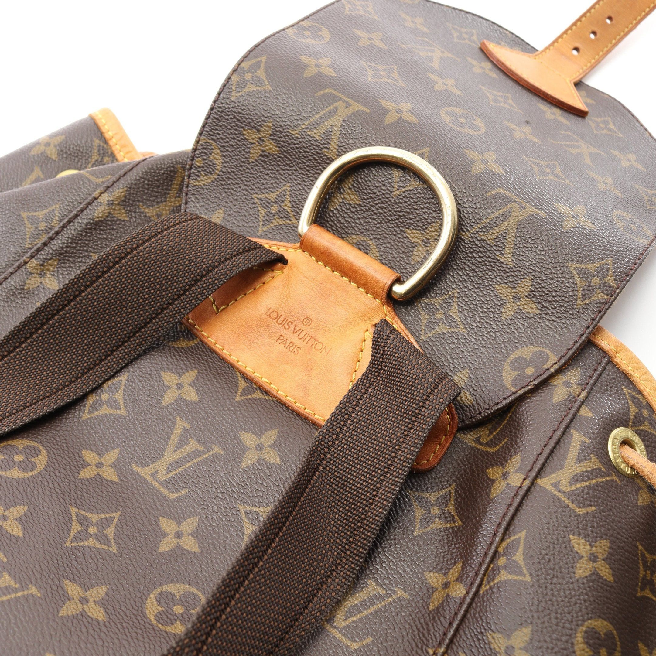 Louis Vuitton Louis Vuitton Montsouris Gm Monogram Backpack Rucksack Leather Brown Size ONE SIZE - 10 Thumbnail