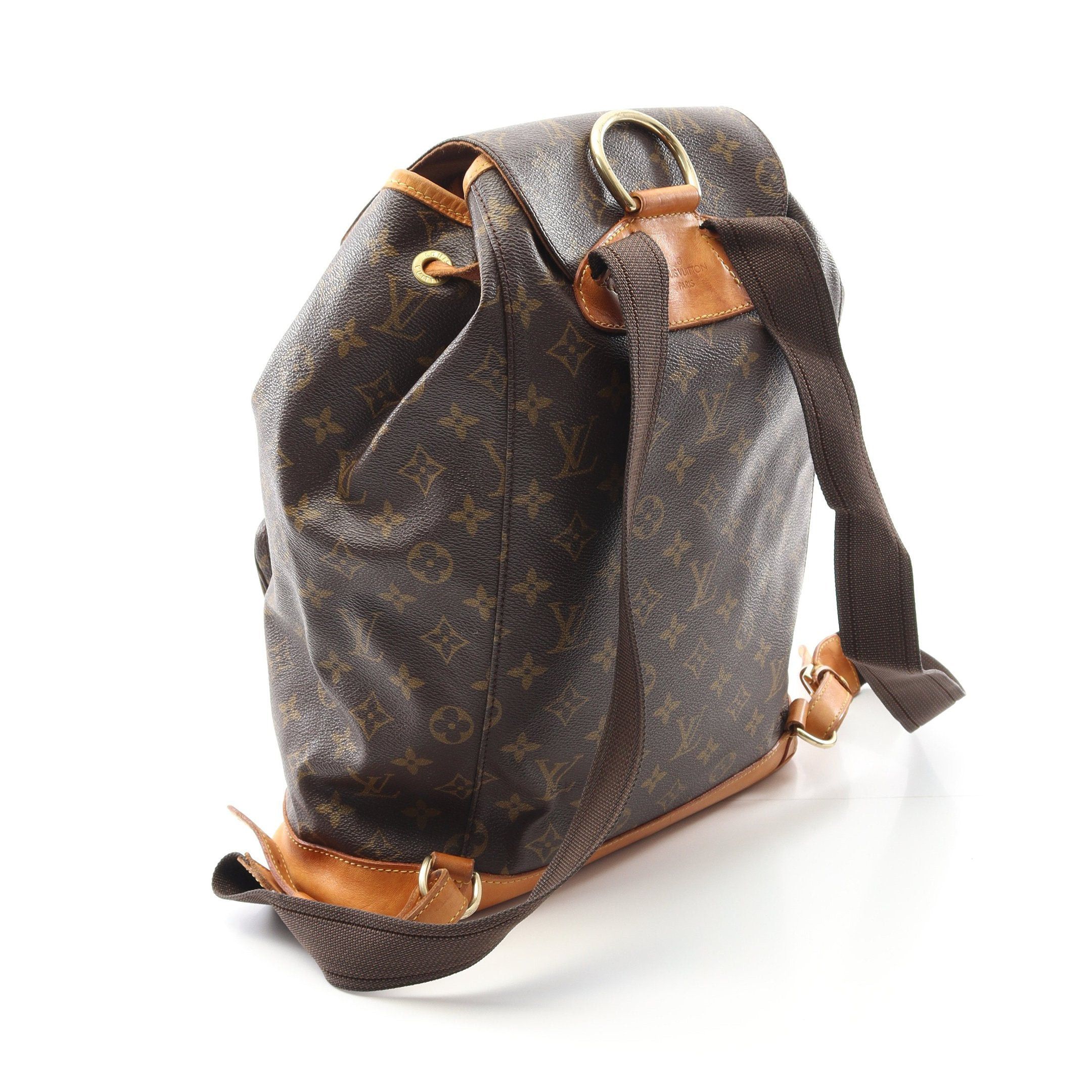 Louis Vuitton Louis Vuitton Montsouris Gm Monogram Backpack Rucksack Leather Brown Size ONE SIZE - 2 Thumbnail