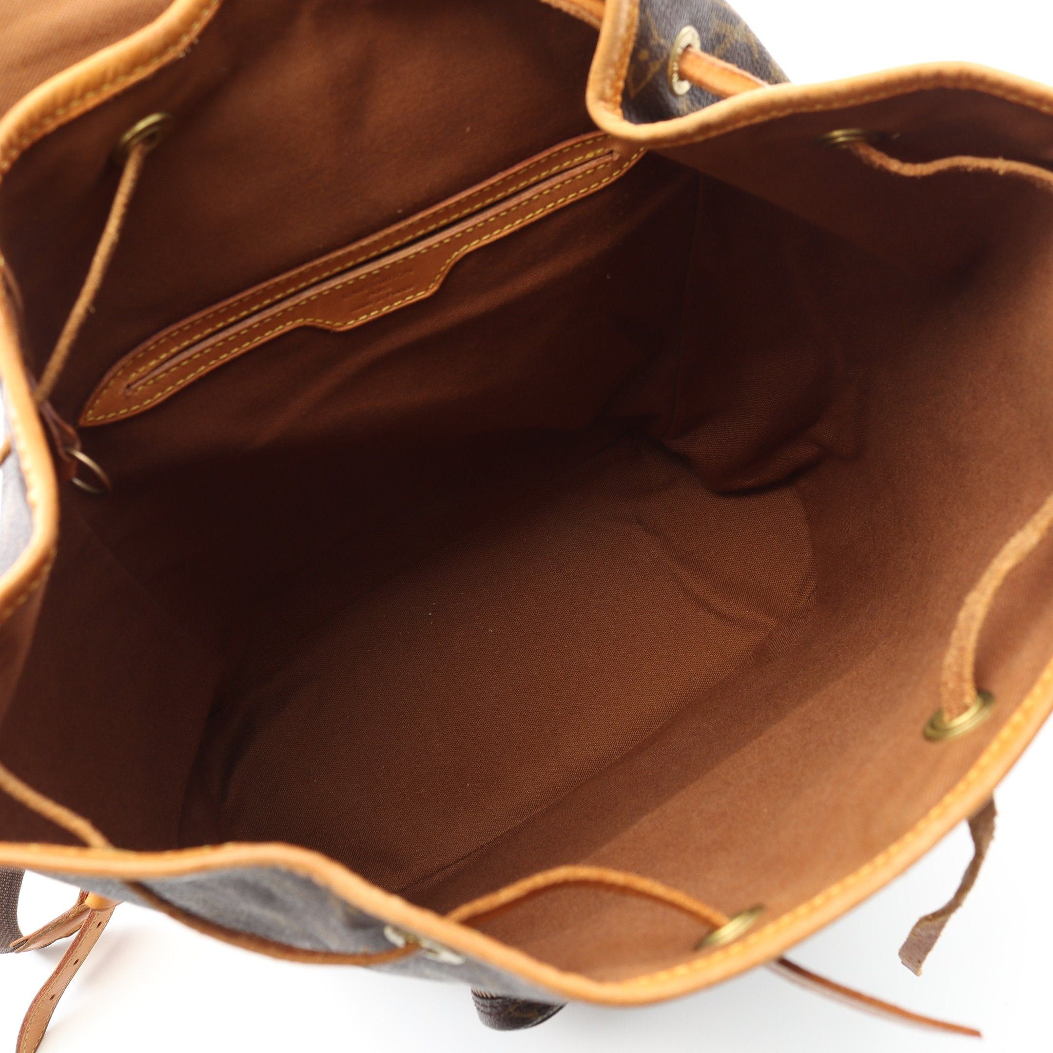 Louis Vuitton Louis Vuitton Montsouris Gm Monogram Backpack Rucksack Leather Brown Size ONE SIZE - 3 Thumbnail