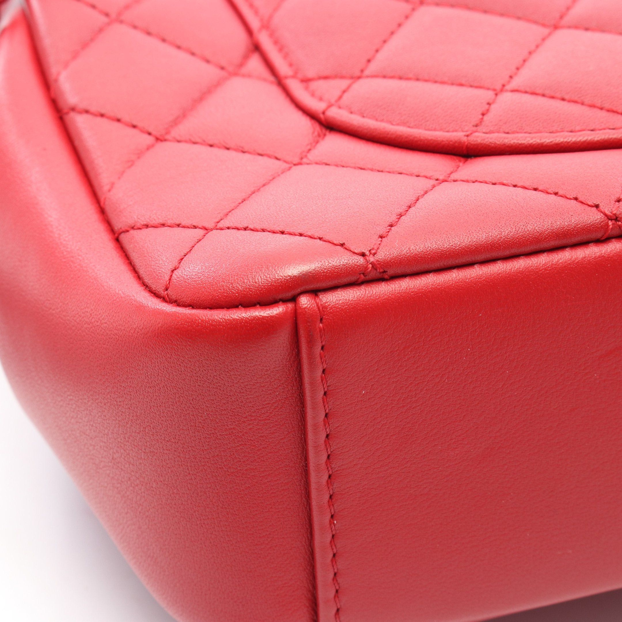 Chanel Chanel Cc Filigree Matelasse Chain Shoulder Bag Leather Red Hardware Size ONE SIZE - 7 Thumbnail