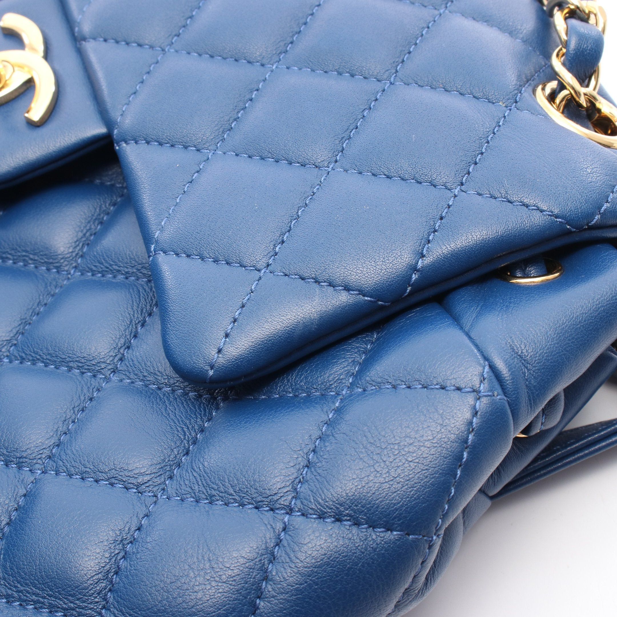 Chanel Chanel Matelasse Backpack Rucksack Lambskin Blue Gold Hardware Size ONE SIZE - 9 Thumbnail