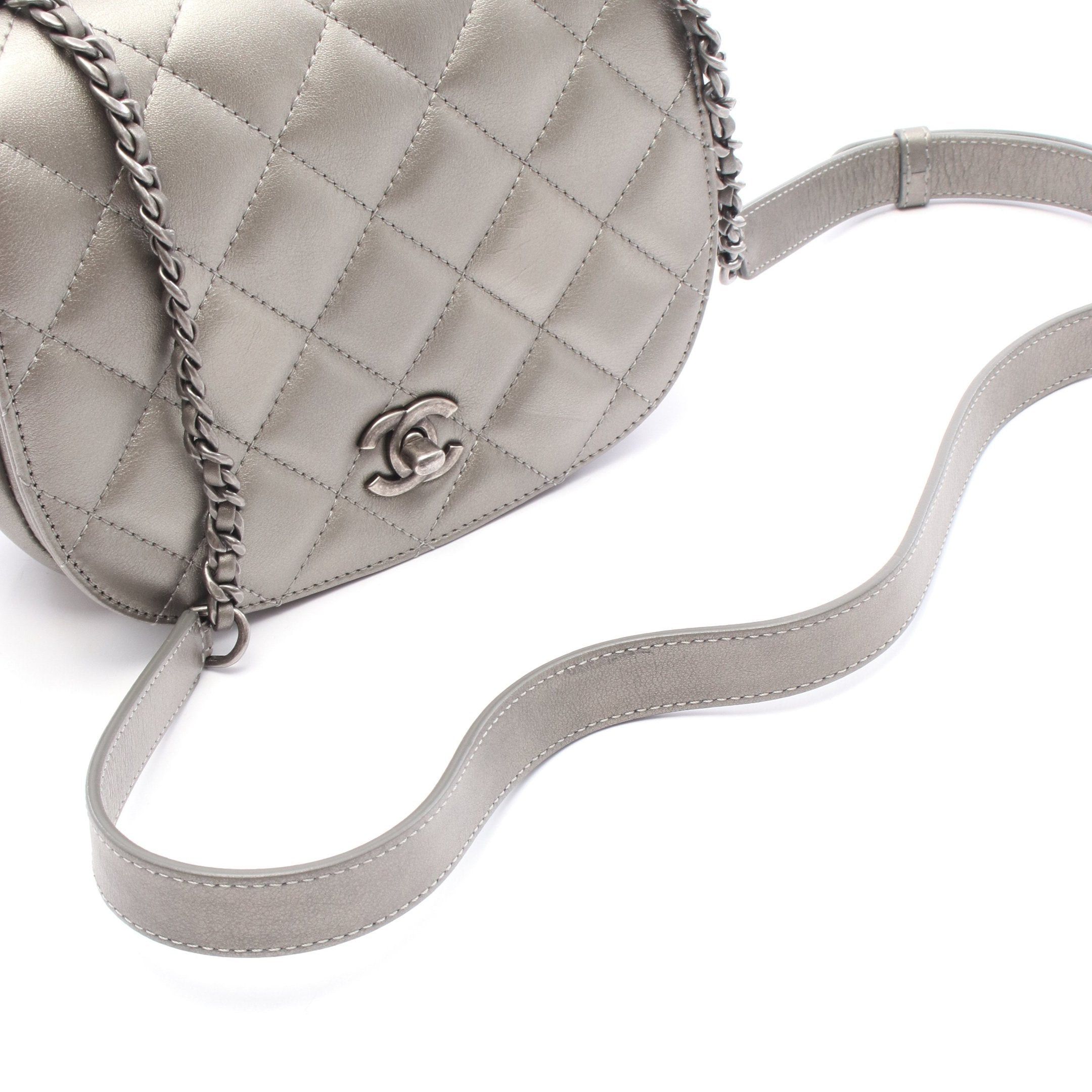 Chanel Chanel Chain Shoulder Bag Leather Champagne Gold Silver Hardware Size ONE SIZE - 9 Thumbnail