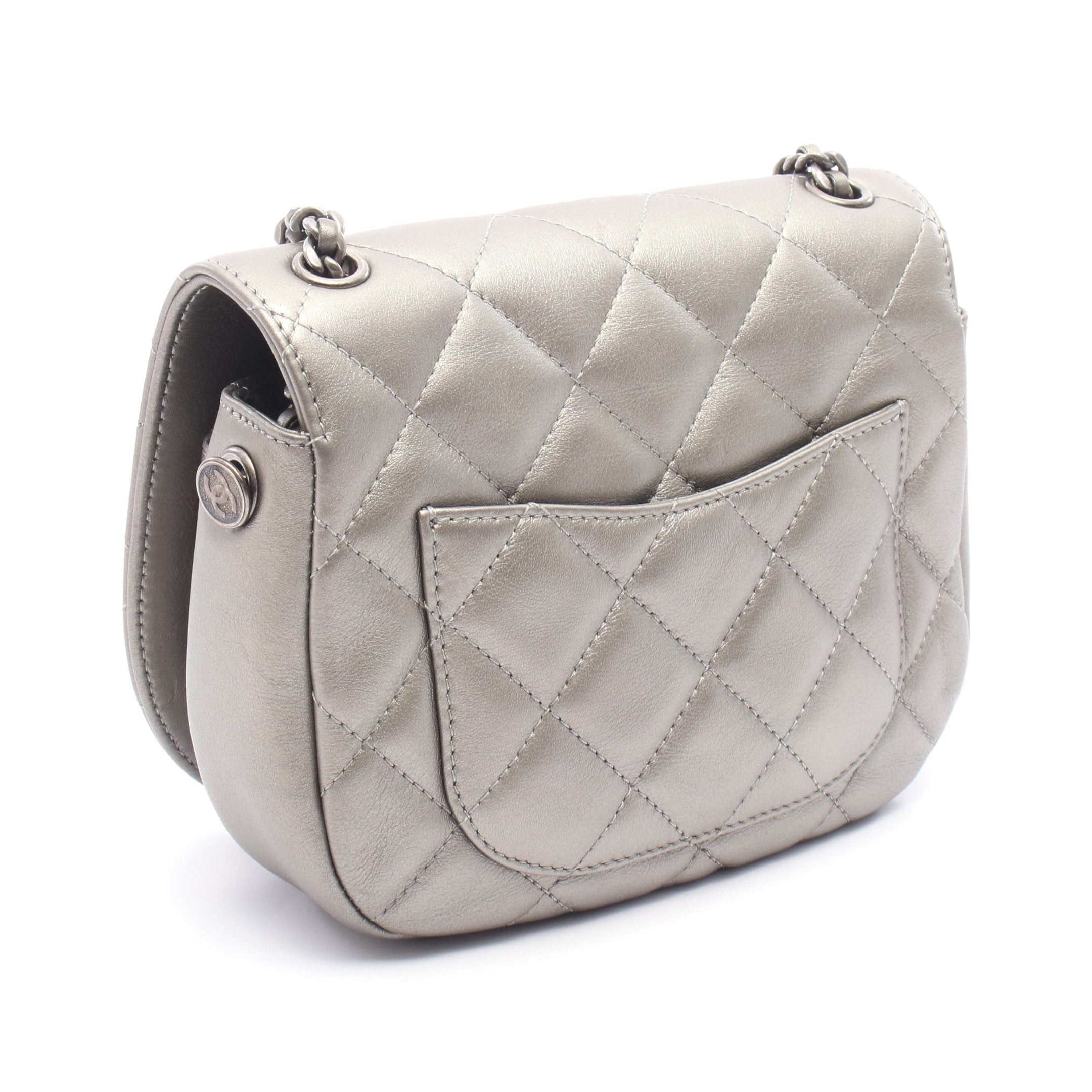 Chanel Chanel Chain Shoulder Bag Leather Champagne Gold Silver Hardware Size ONE SIZE - 2 Thumbnail