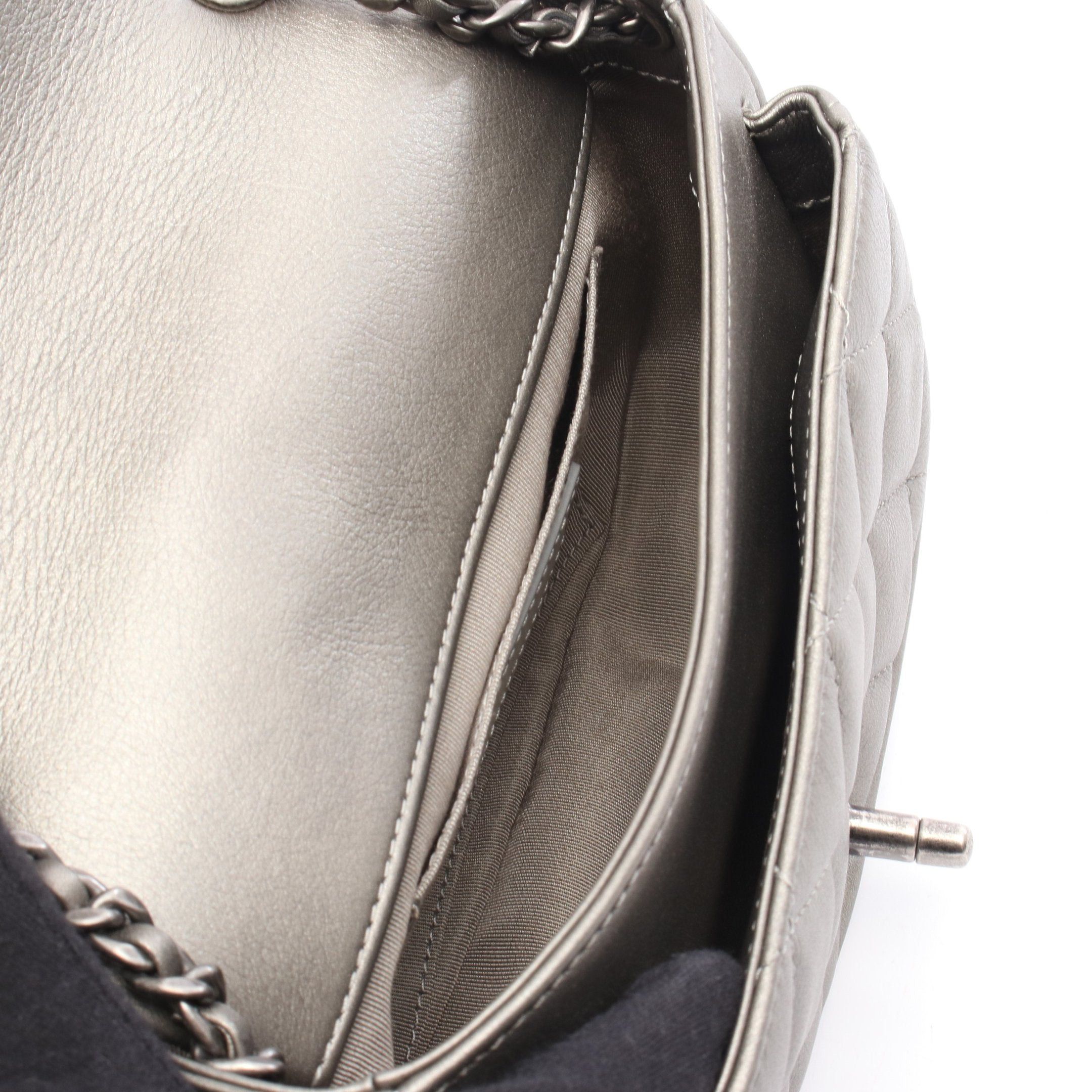 Chanel Chanel Chain Shoulder Bag Leather Champagne Gold Silver Hardware Size ONE SIZE - 3 Thumbnail