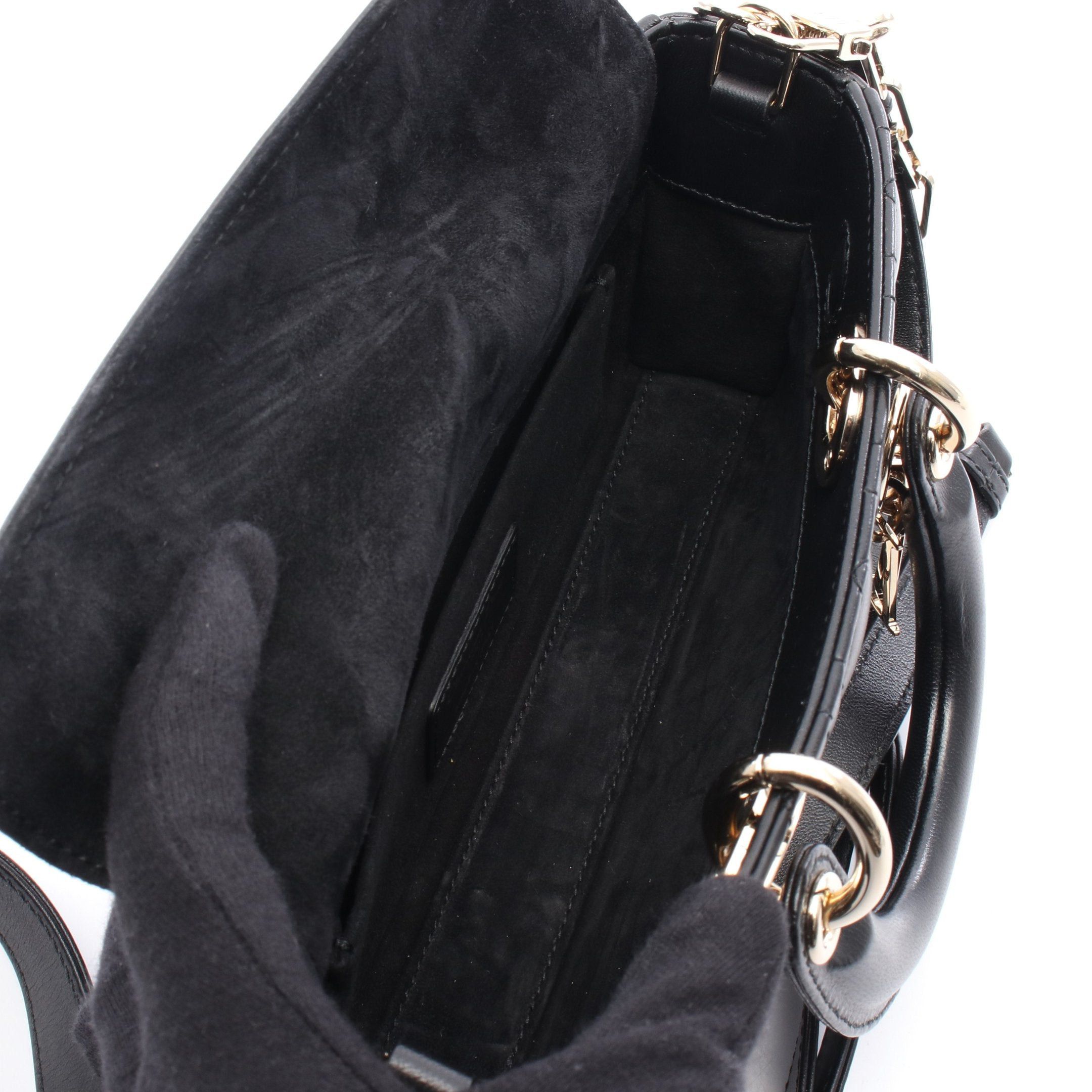 Dior Dior Lady Micro Canage Handbag Leather Black 3Way Size ONE SIZE - 3 Thumbnail