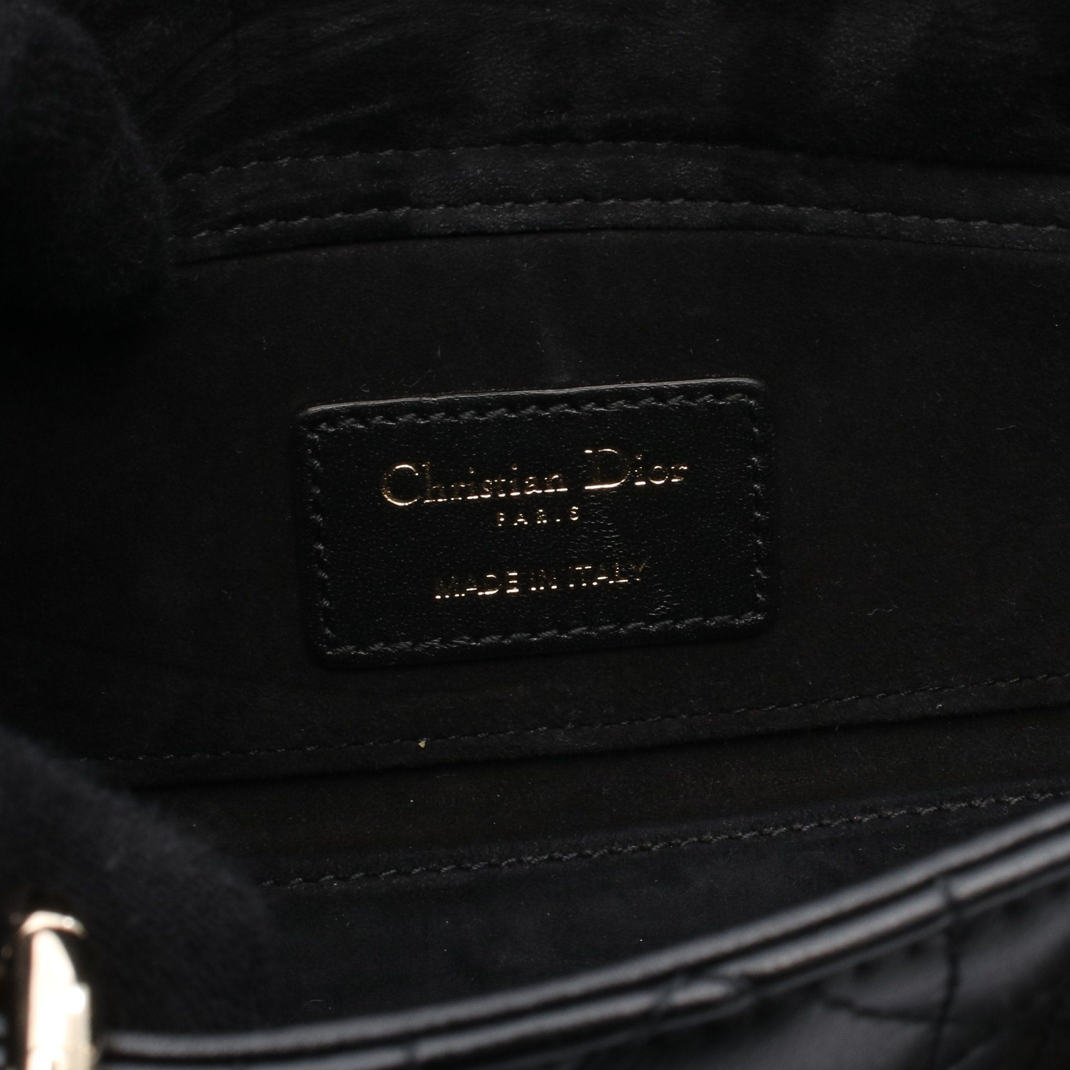 Dior Dior Lady Micro Canage Handbag Leather Black 3Way Size ONE SIZE - 4 Thumbnail