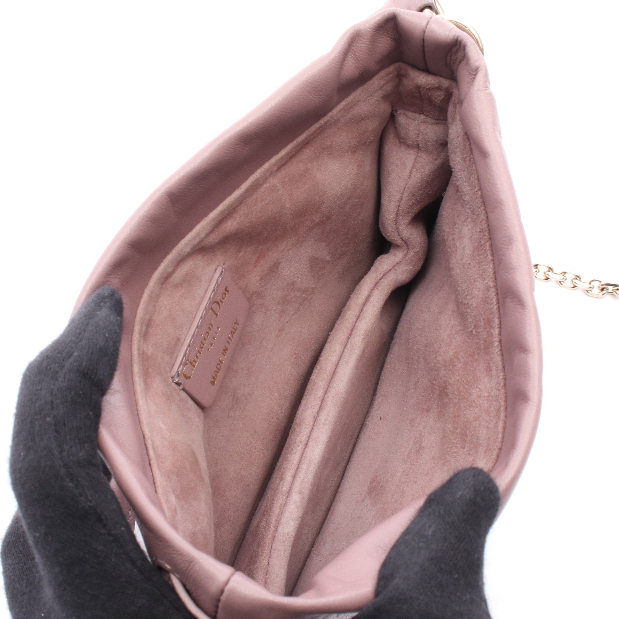 Dior Dior Millie Canage Chain Shoulder Bag Leather Dusty Pink Size ONE SIZE - 3 Thumbnail