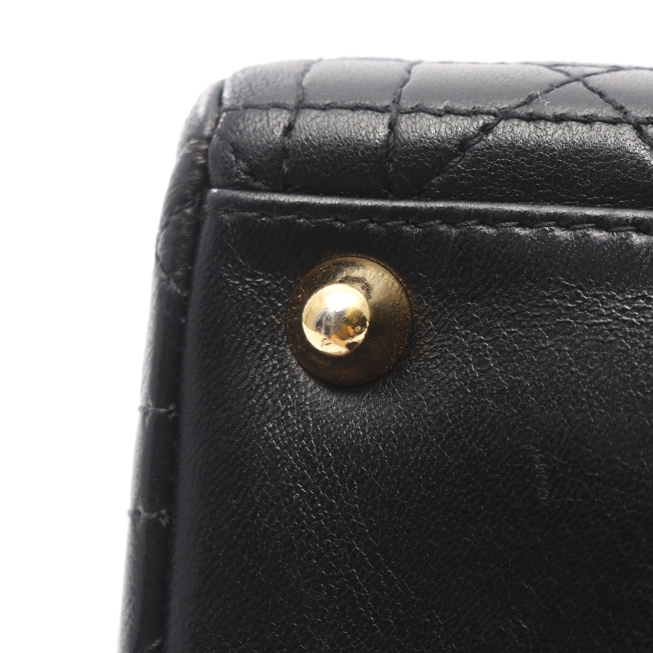 Dior Dior Lady Dior Large Handbag Leather Black Size ONE SIZE - 5 Thumbnail