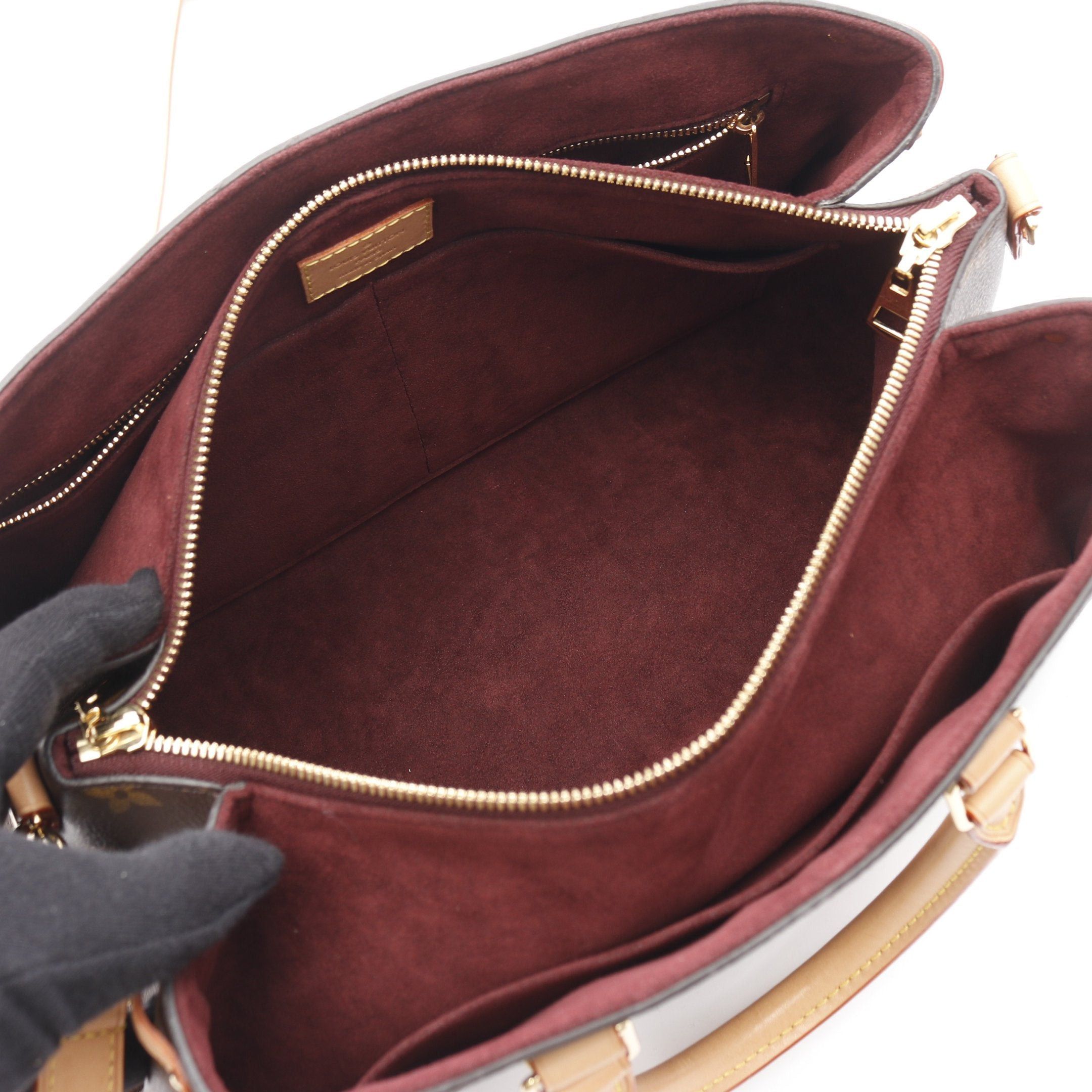 Louis Vuitton Louis Vuitton Soufflot Mm Monogram Handbag Leather Brown Size ONE SIZE - 3 Thumbnail