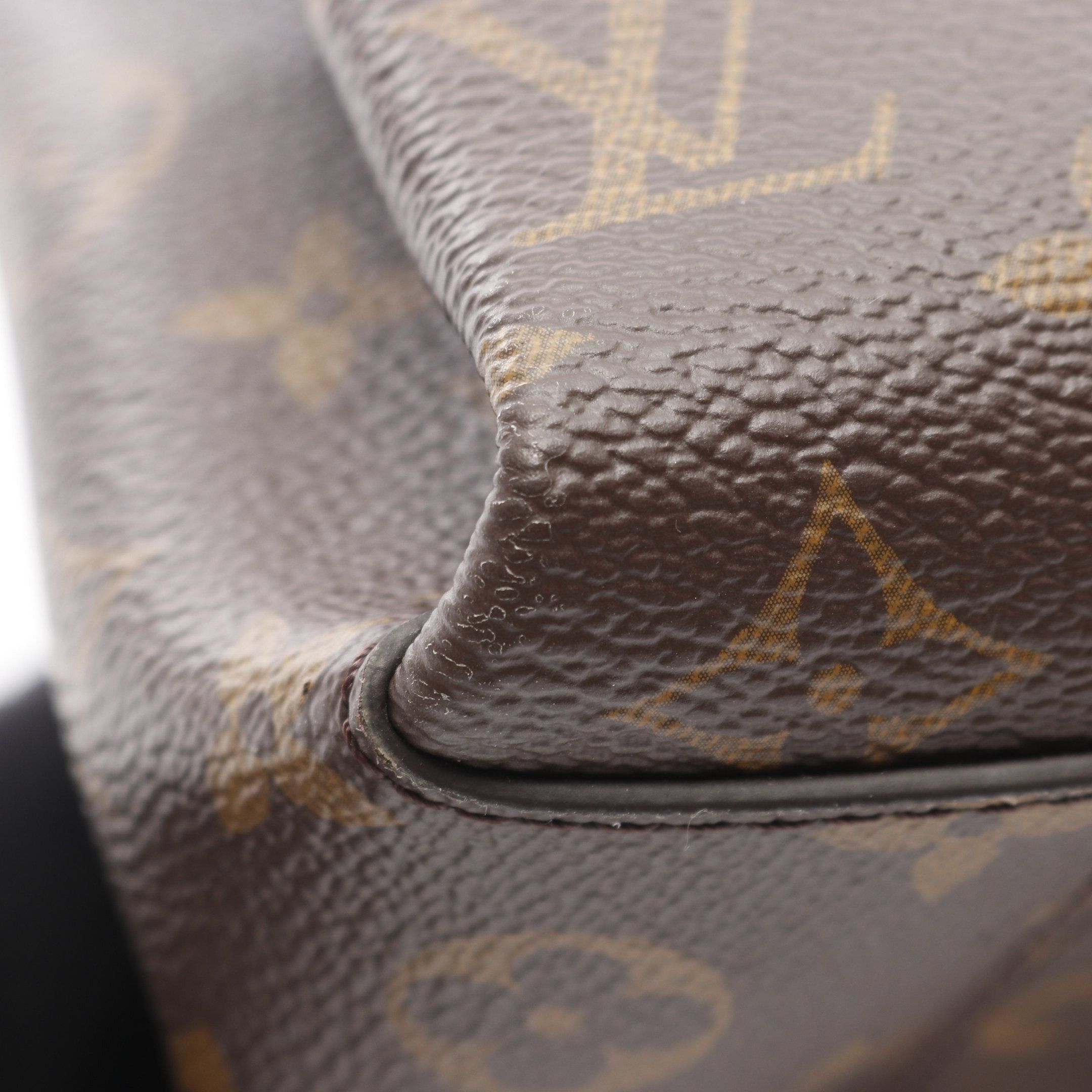 Louis Vuitton Louis Vuitton Soufflot Mm Monogram Handbag Leather Brown Size ONE SIZE - 7 Thumbnail