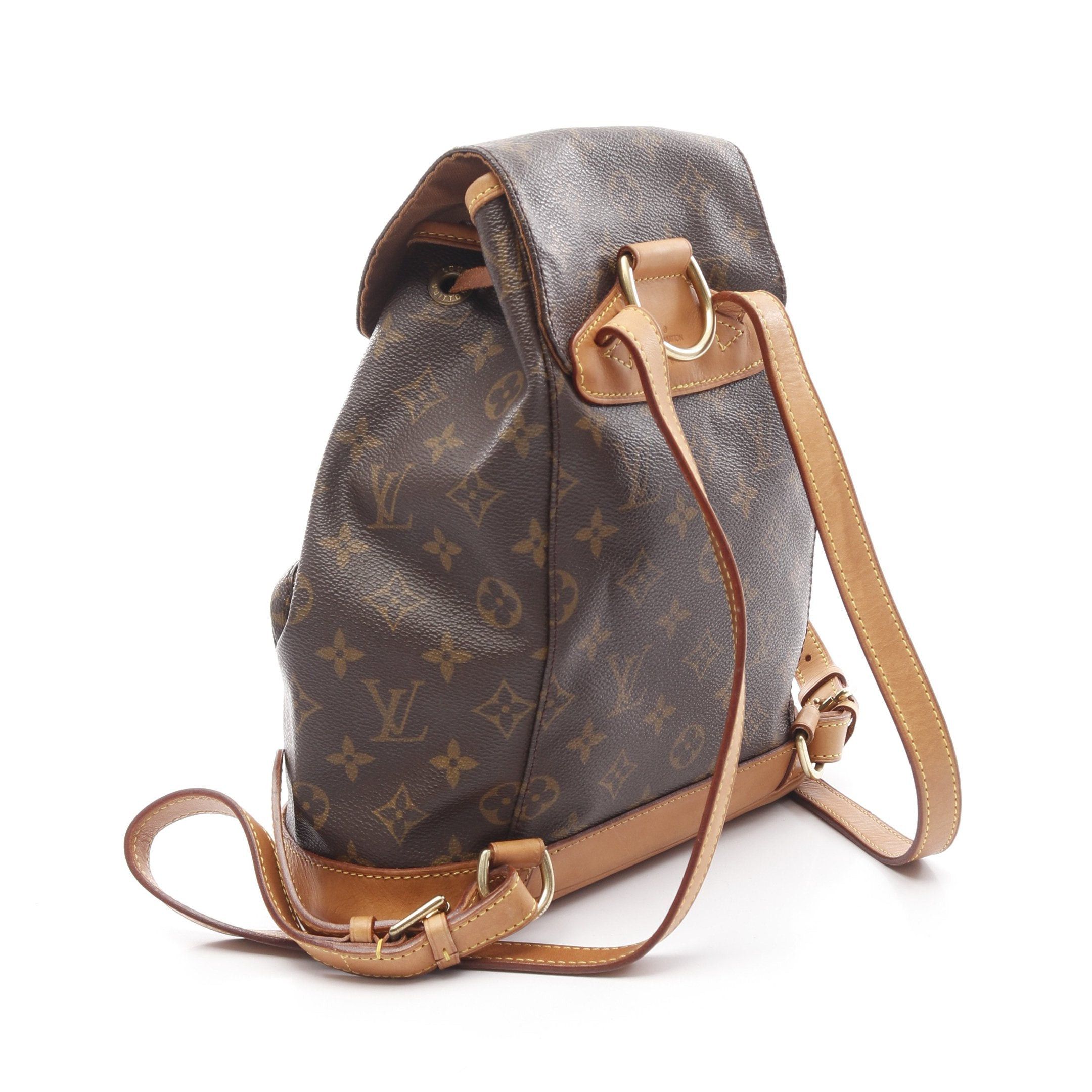 Louis Vuitton Louis Vuitton Montsouris Mm Monogram Backpack Rucksack Leather Brown Size ONE SIZE - 2 Thumbnail