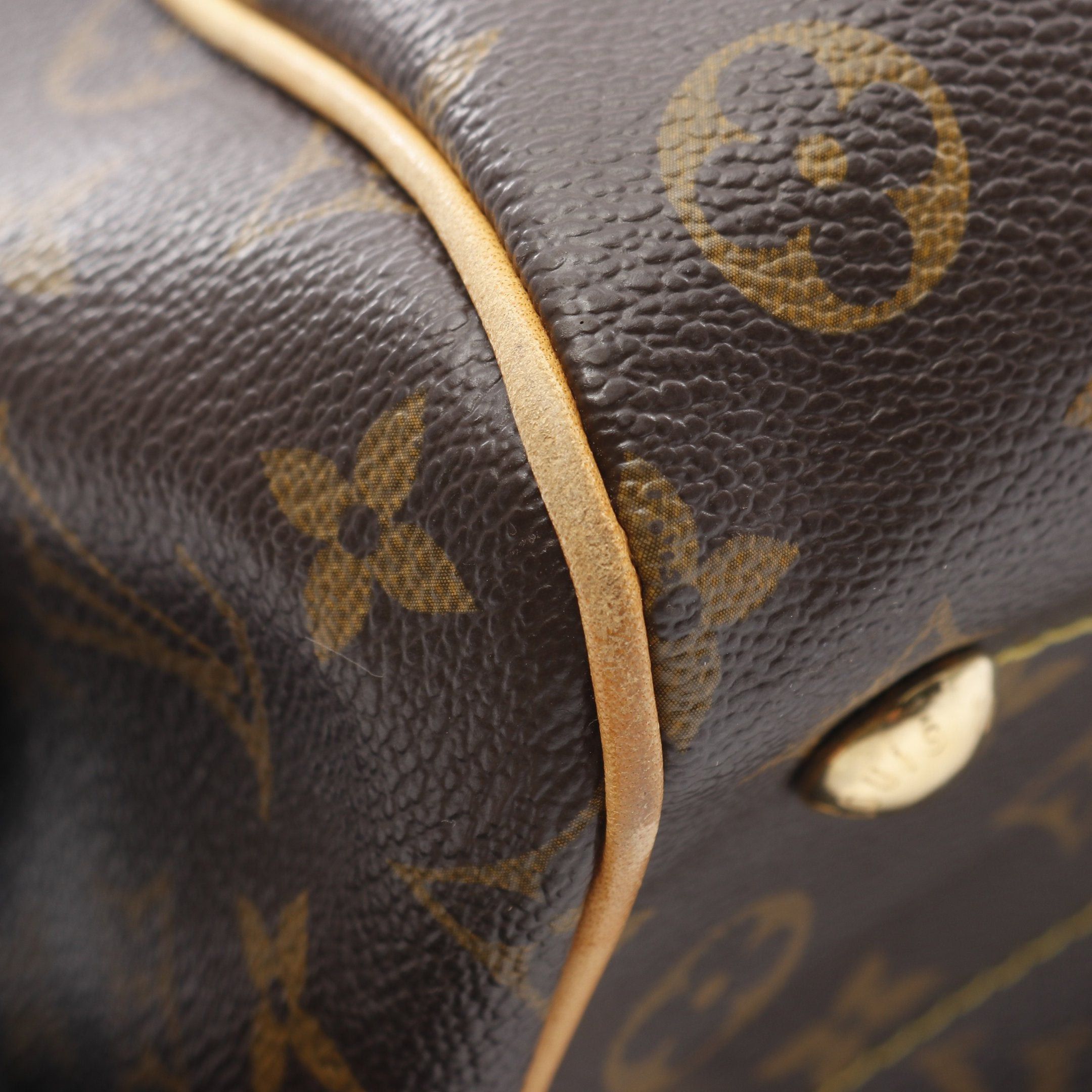 Louis Vuitton Louis Vuitton Tivoli Pm Monogram Handbag Leather Brown Size ONE SIZE - 7 Thumbnail