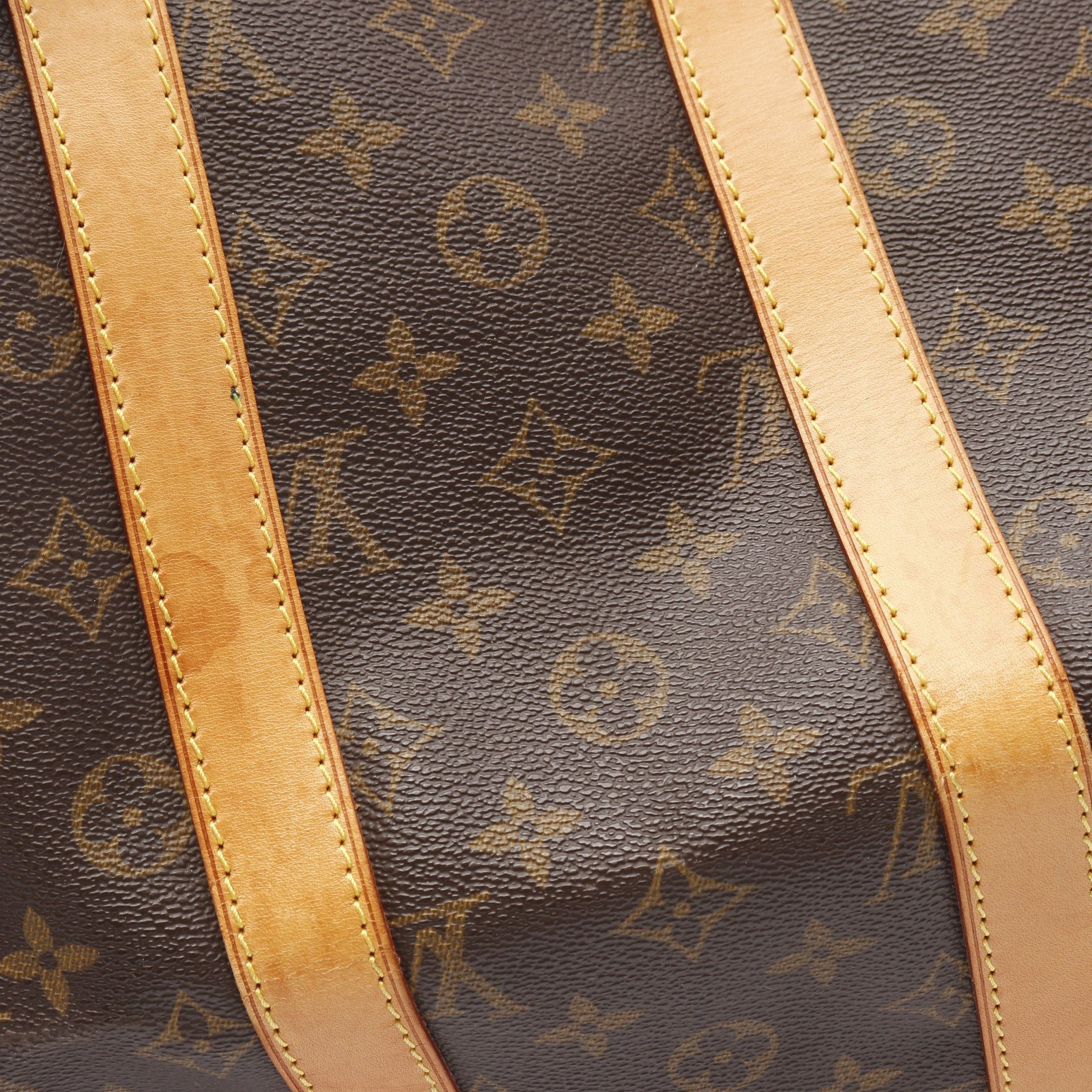 Louis Vuitton Louis Vuitton Keepall 45 Monogram Boston Bag Leather Brown Size ONE SIZE - 6 Thumbnail