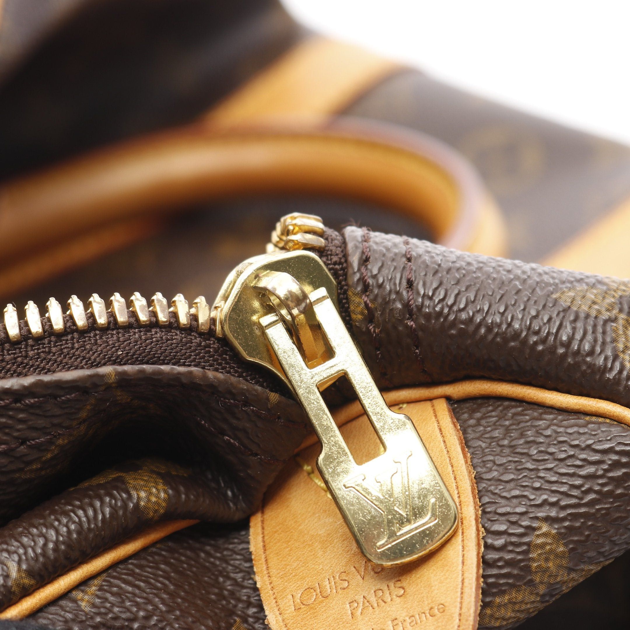 Louis Vuitton Louis Vuitton Keepall 45 Monogram Boston Bag Leather Brown Size ONE SIZE - 11 Thumbnail