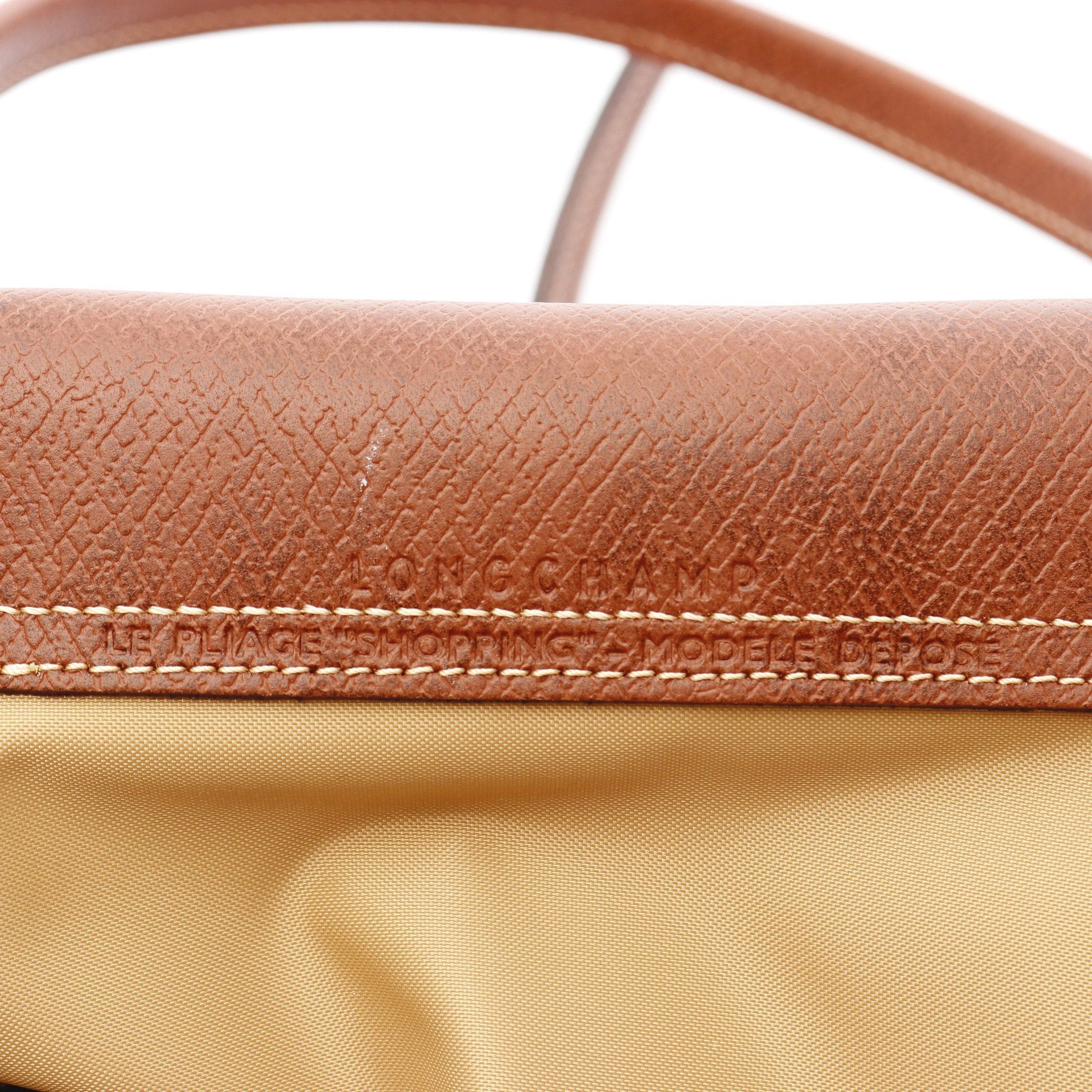Longchamp Longchamp Le Preage Original L Shoulder Bag Tote Nylon Leather Yellow Brown Size ONE SIZE - 4 Thumbnail