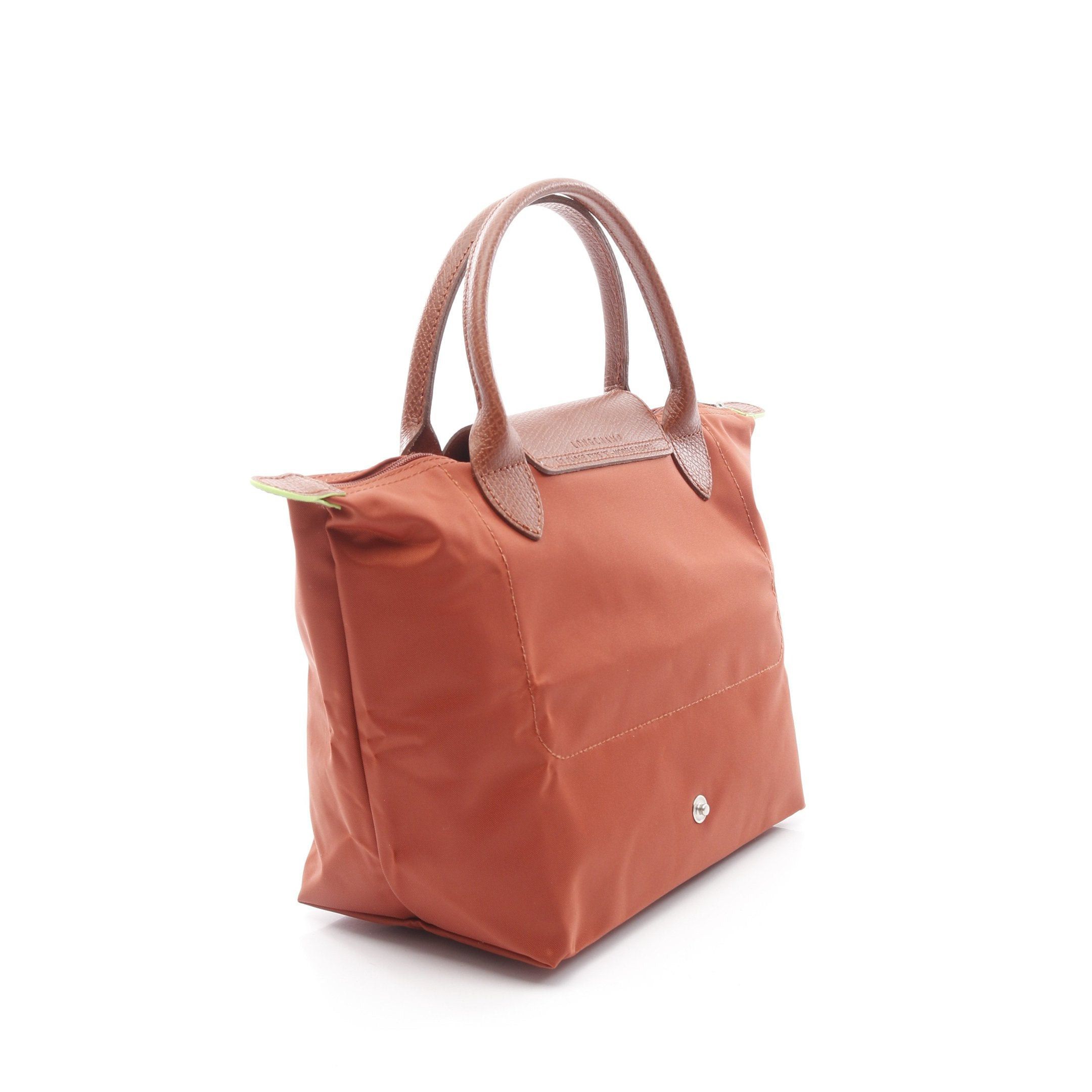 Longchamp Longchamp Le Preage Green S Top Handle Handbag Tote Bag Nylon Leather Red Brown Size ONE SIZE - 2 Thumbnail