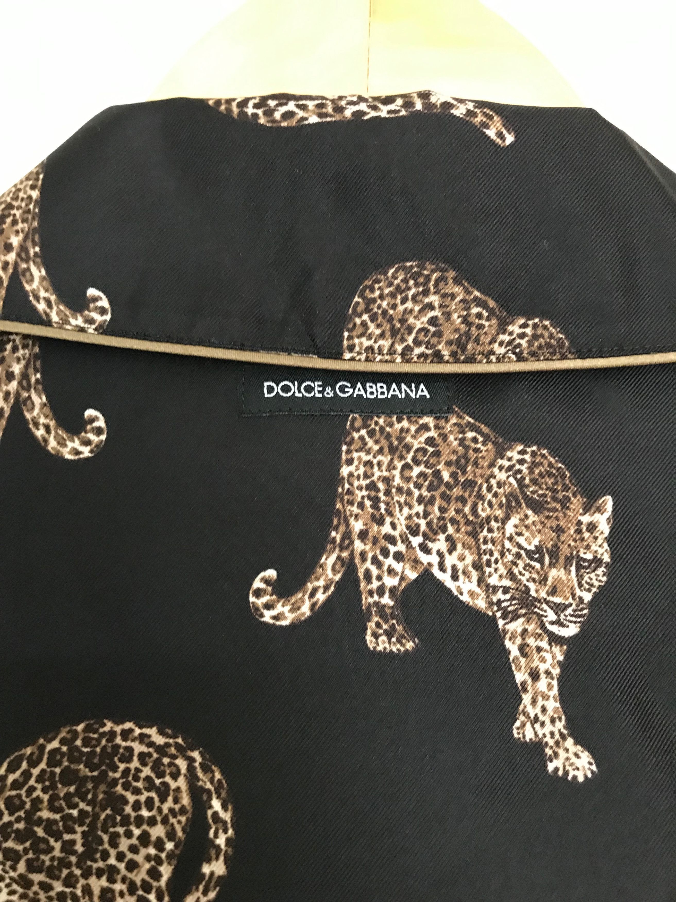 Dolce & Gabbana Silk Leopard Print Shirt [sz US15/EU38] Size US M / EU 48-50 / 2 - 8 Thumbnail