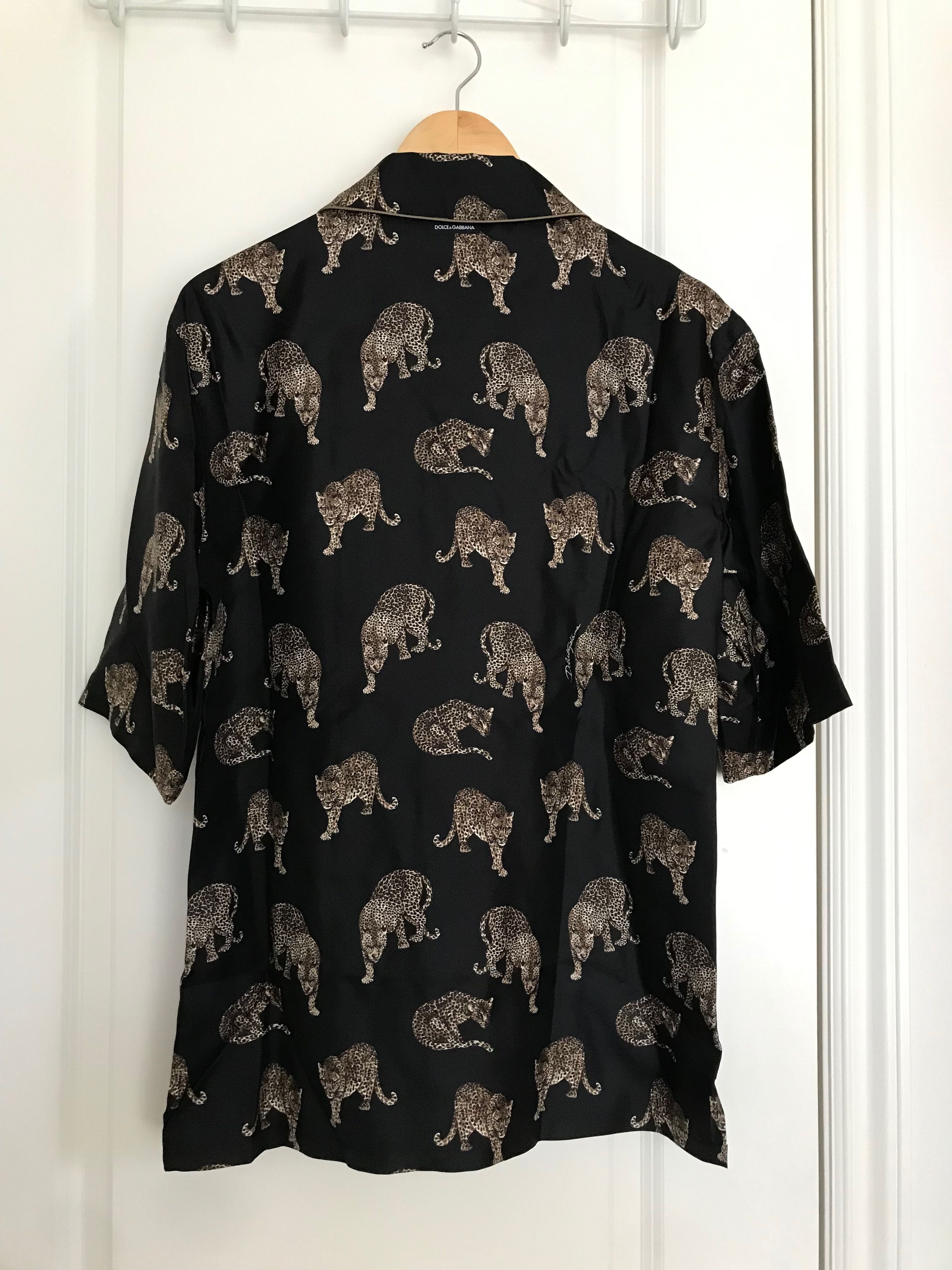 Dolce & Gabbana Silk Leopard Print Shirt [sz US15/EU38] Size US M / EU 48-50 / 2 - 7 Thumbnail