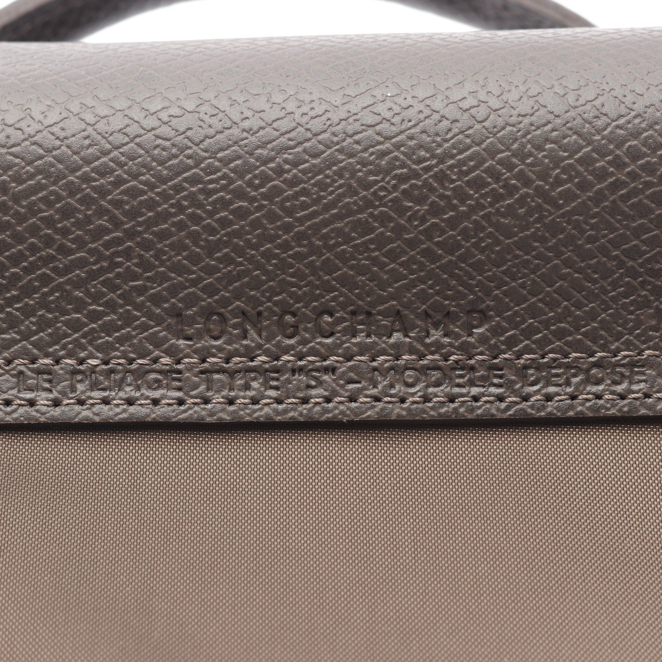 Longchamp Longchamp Le Preage Green S Top Handle Handbag Tote Bag Nylon Leather Gray Brown Size ONE SIZE - 4 Thumbnail