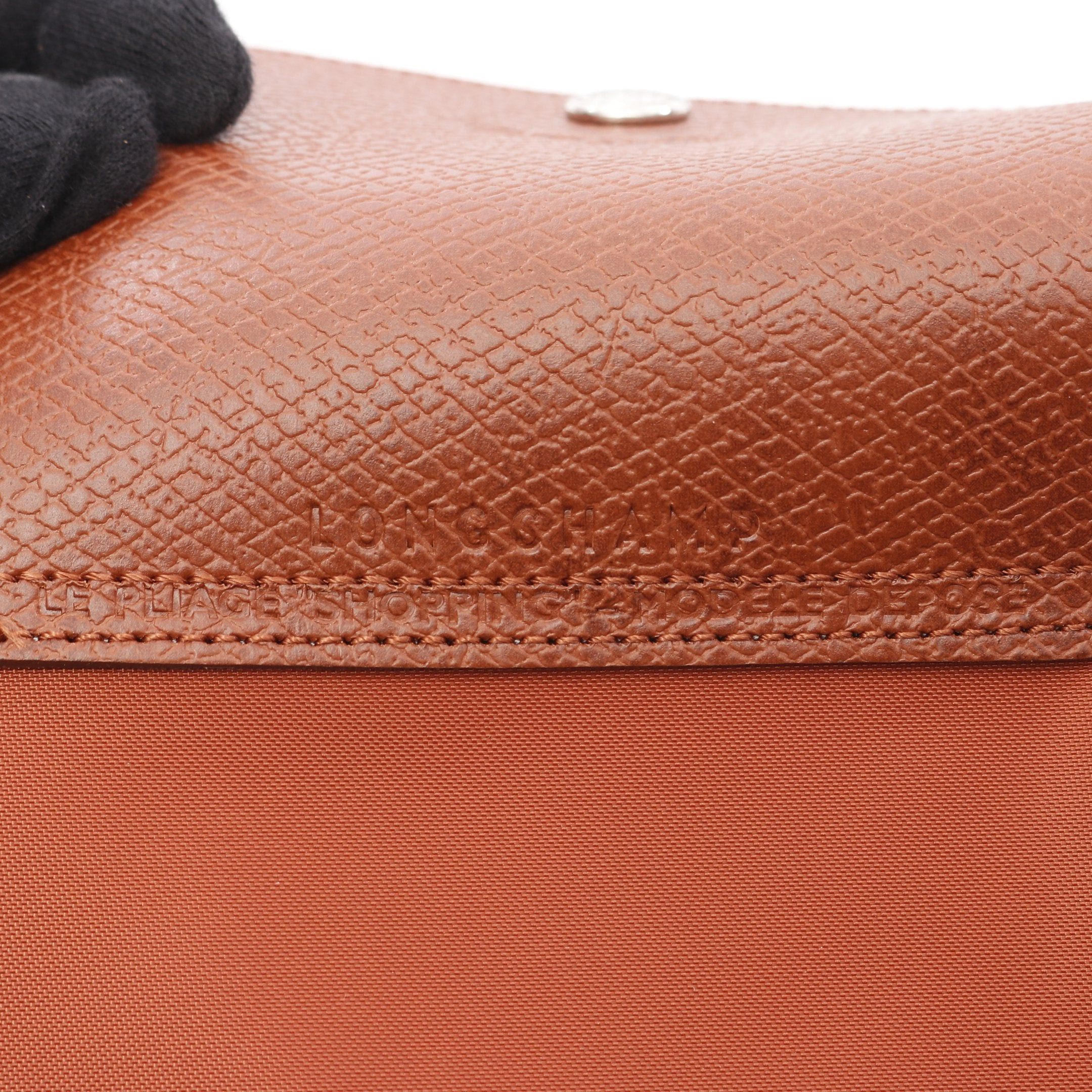 Longchamp Longchamp Le Preage Green M Shoulder Bag Tote Nylon Leather Red Brown Size ONE SIZE - 4 Thumbnail
