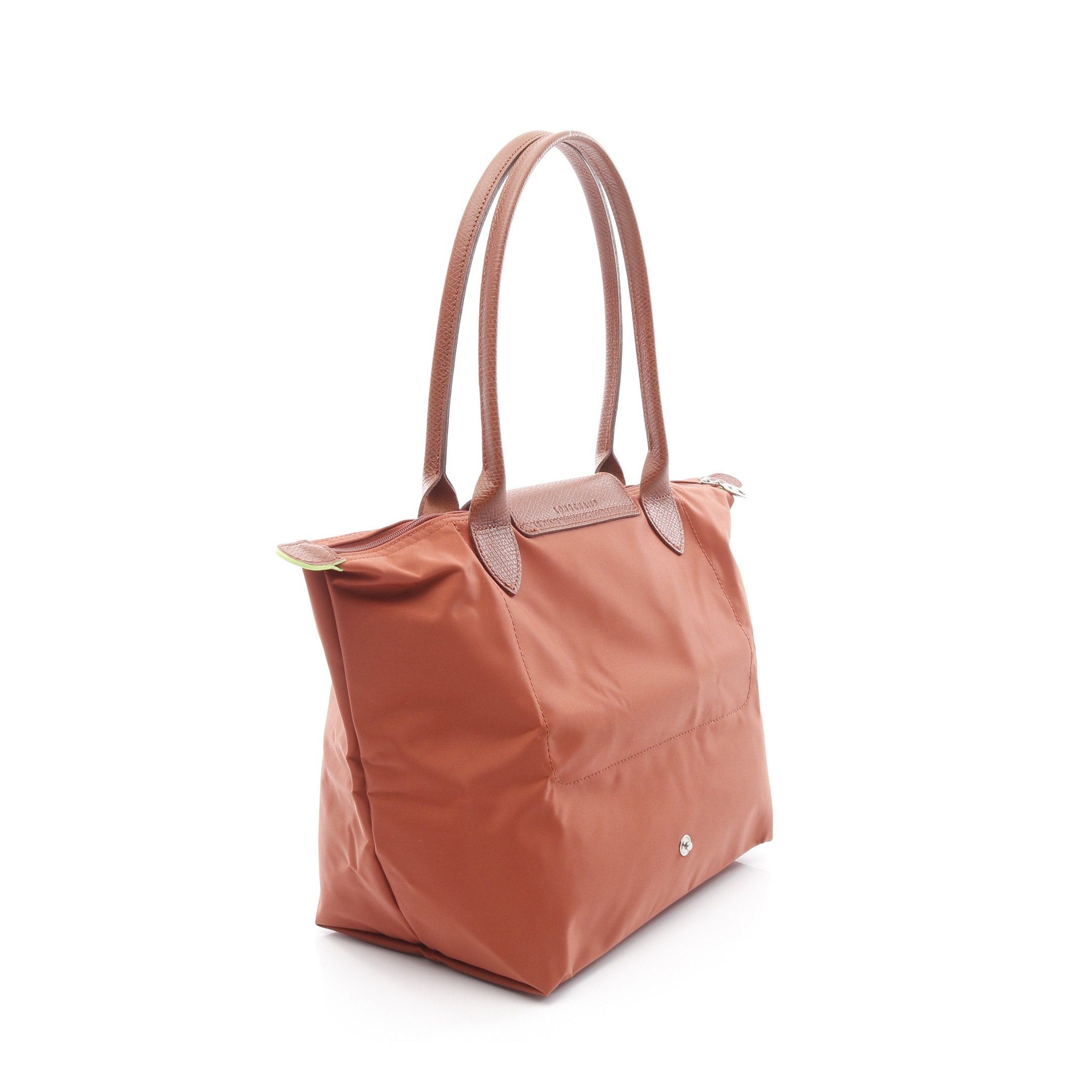 Longchamp Longchamp Le Preage Green M Shoulder Bag Tote Nylon Leather Red Brown Size ONE SIZE - 2 Thumbnail