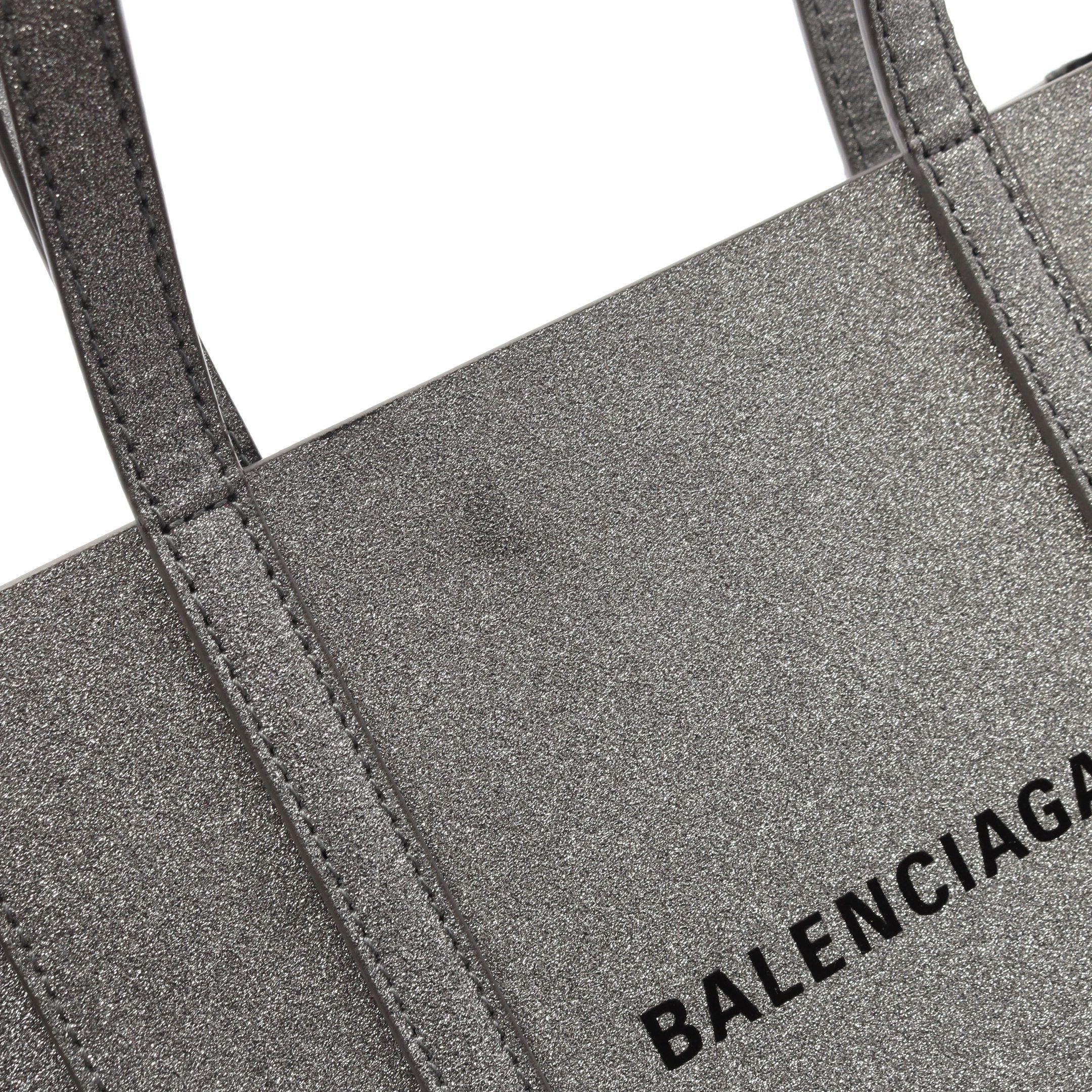 Balenciaga Balenciaga Everyday Xxs Handbag Tote Bag Leather Silver Glitter Size ONE SIZE - 7 Thumbnail