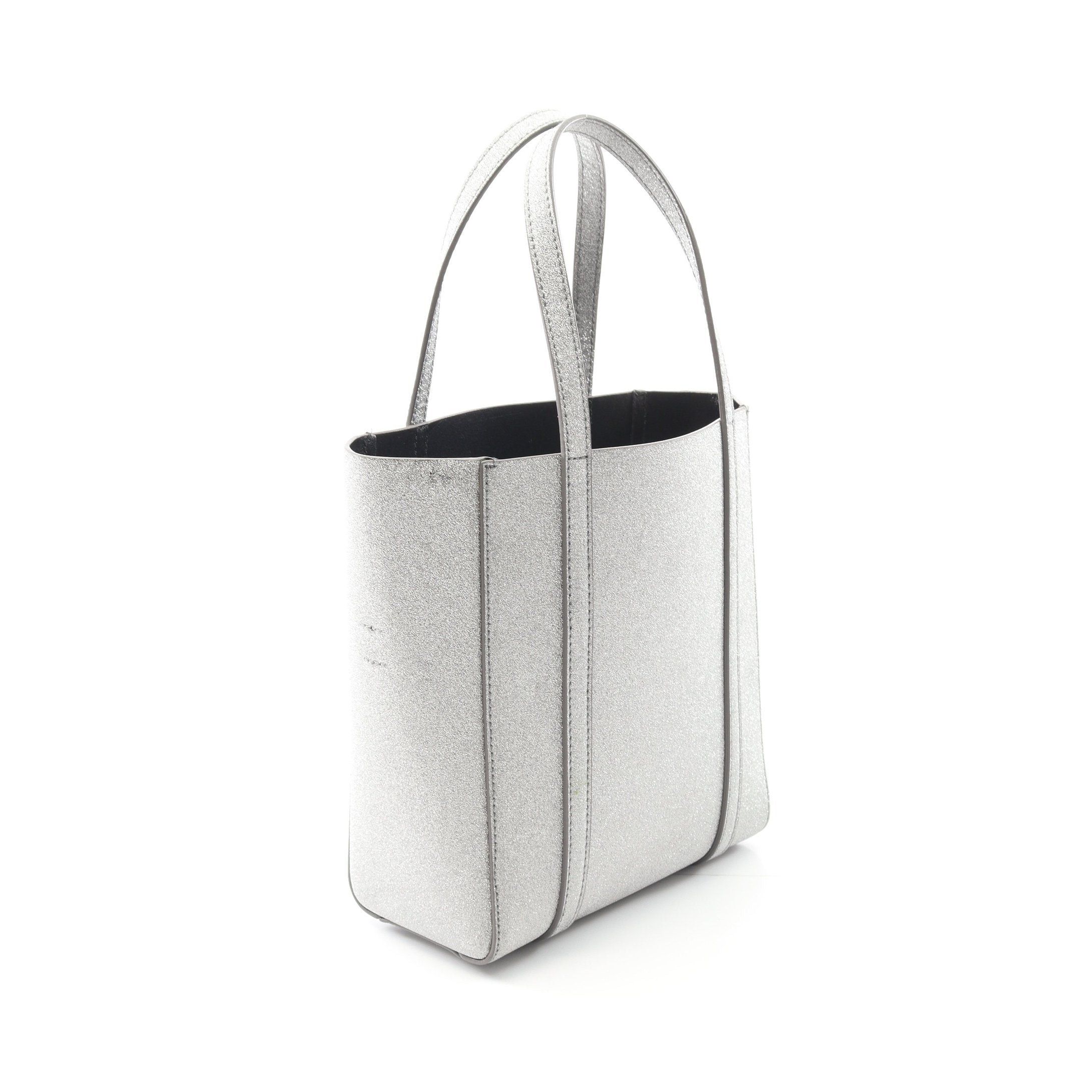 Balenciaga Balenciaga Everyday Xxs Handbag Tote Bag Leather Silver Glitter Size ONE SIZE - 2 Thumbnail