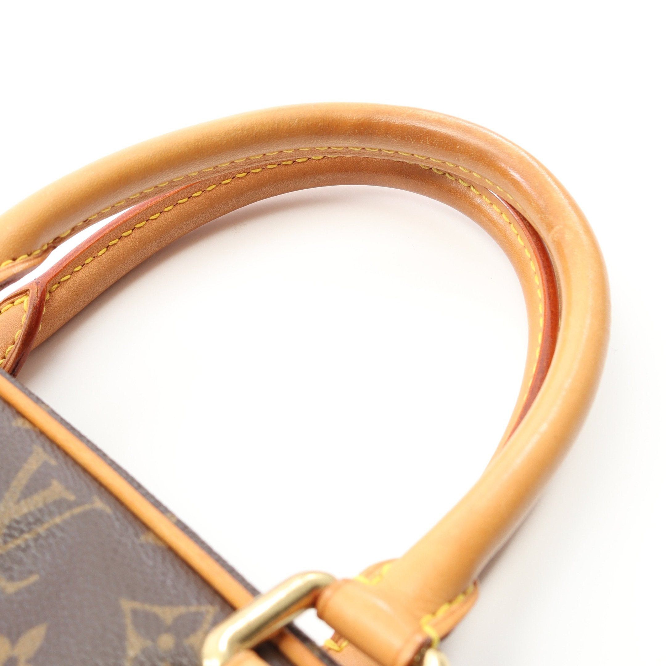 Louis Vuitton Louis Vuitton Manhattan Pm Monogram Handbag Leather Brown Size ONE SIZE - 8 Thumbnail