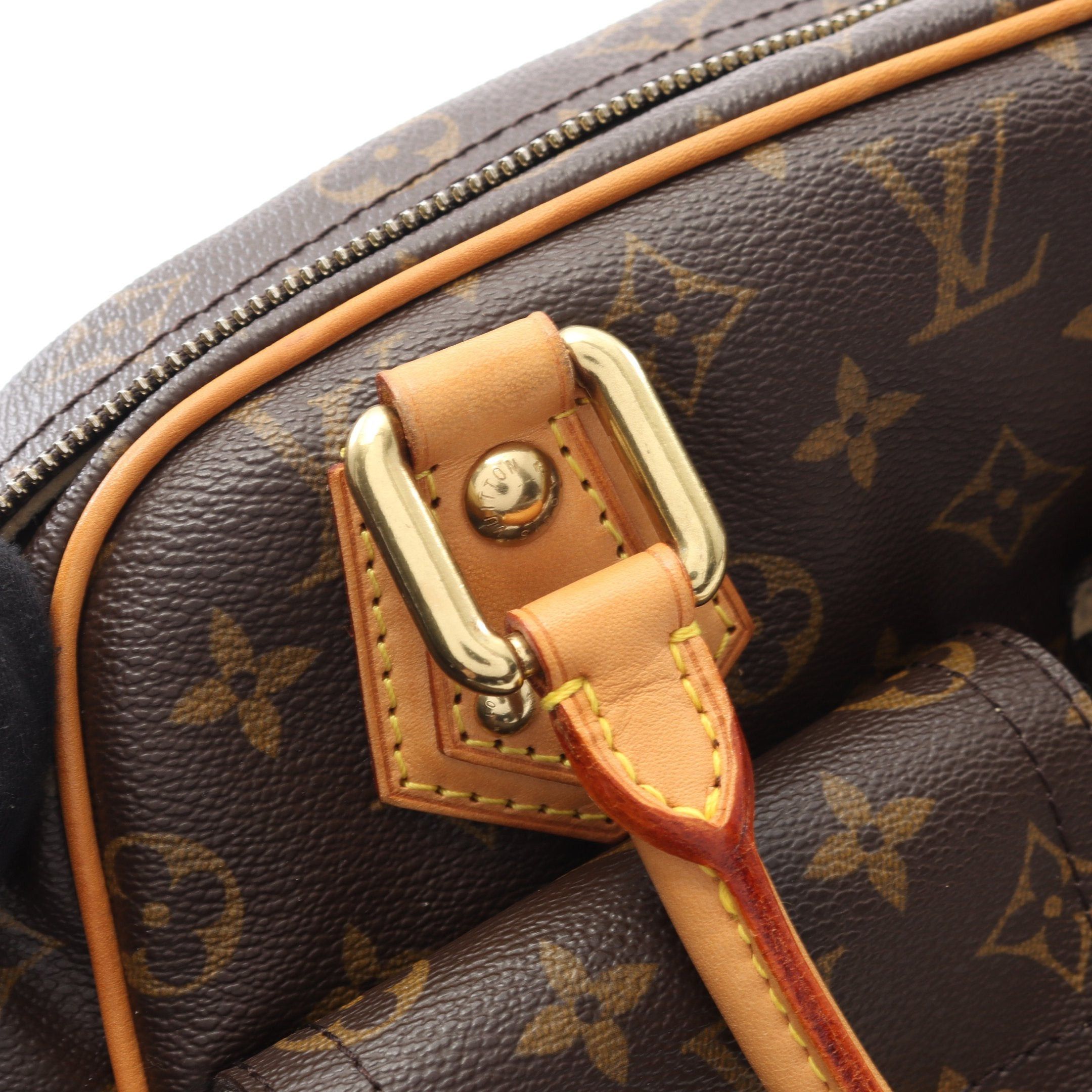 Louis Vuitton Louis Vuitton Manhattan Pm Monogram Handbag Leather Brown Size ONE SIZE - 10 Thumbnail