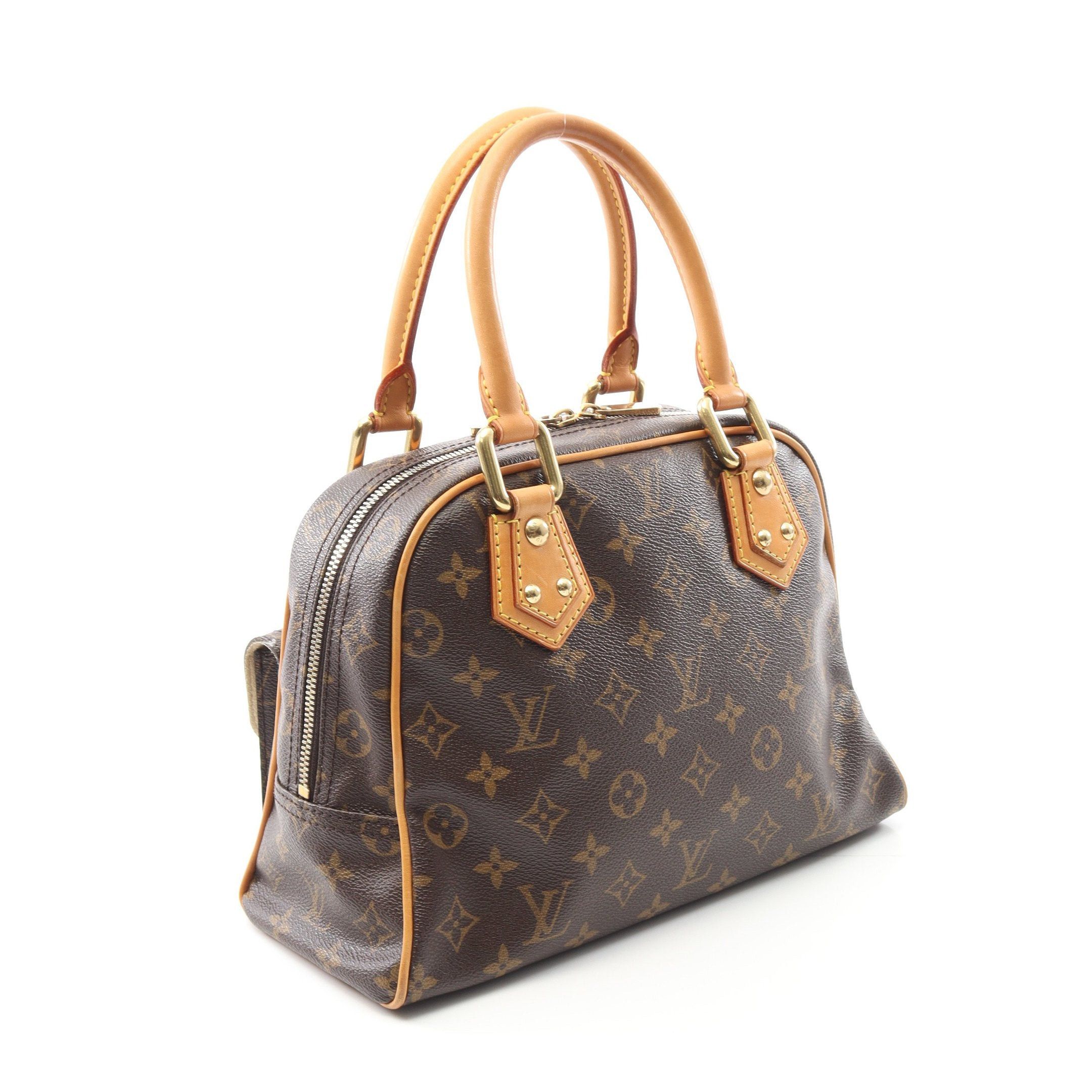 Louis Vuitton Louis Vuitton Manhattan Pm Monogram Handbag Leather Brown Size ONE SIZE - 2 Thumbnail