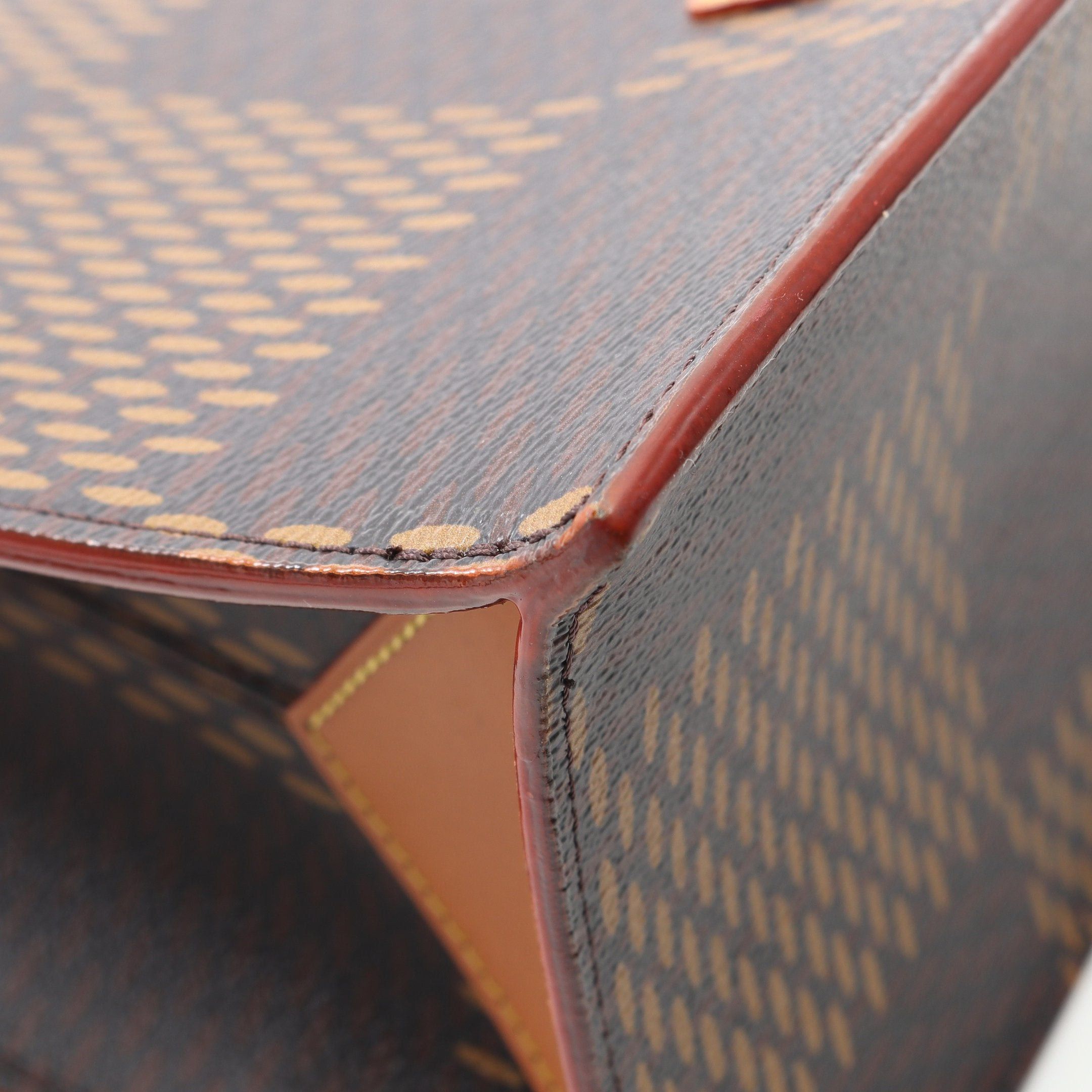 Louis Vuitton Louis Vuitton Louis Vuitton * Nigo Mini Tote Lv Squared Damier Ebene Giant Monogram Handbag Bag Leather Brown Size ONE SIZE - 6 Thumbnail