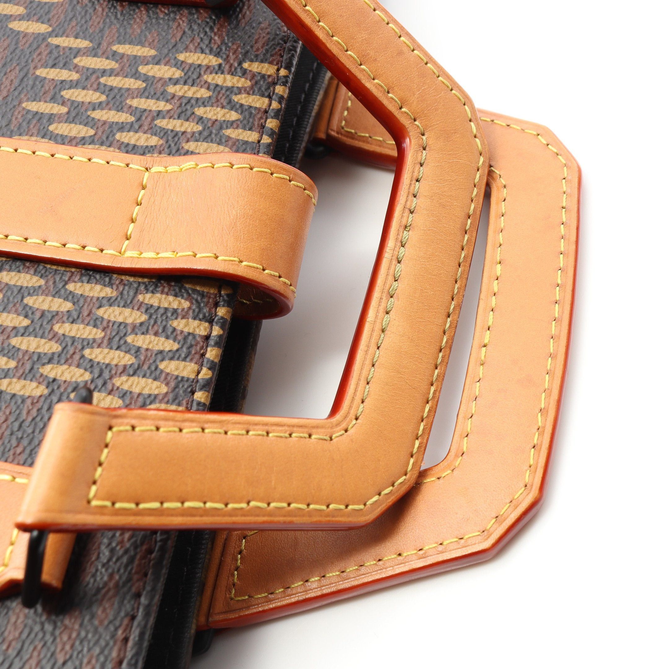 Louis Vuitton Louis Vuitton Louis Vuitton * Nigo Mini Tote Lv Squared Damier Ebene Giant Monogram Handbag Bag Leather Brown Size ONE SIZE - 7 Thumbnail