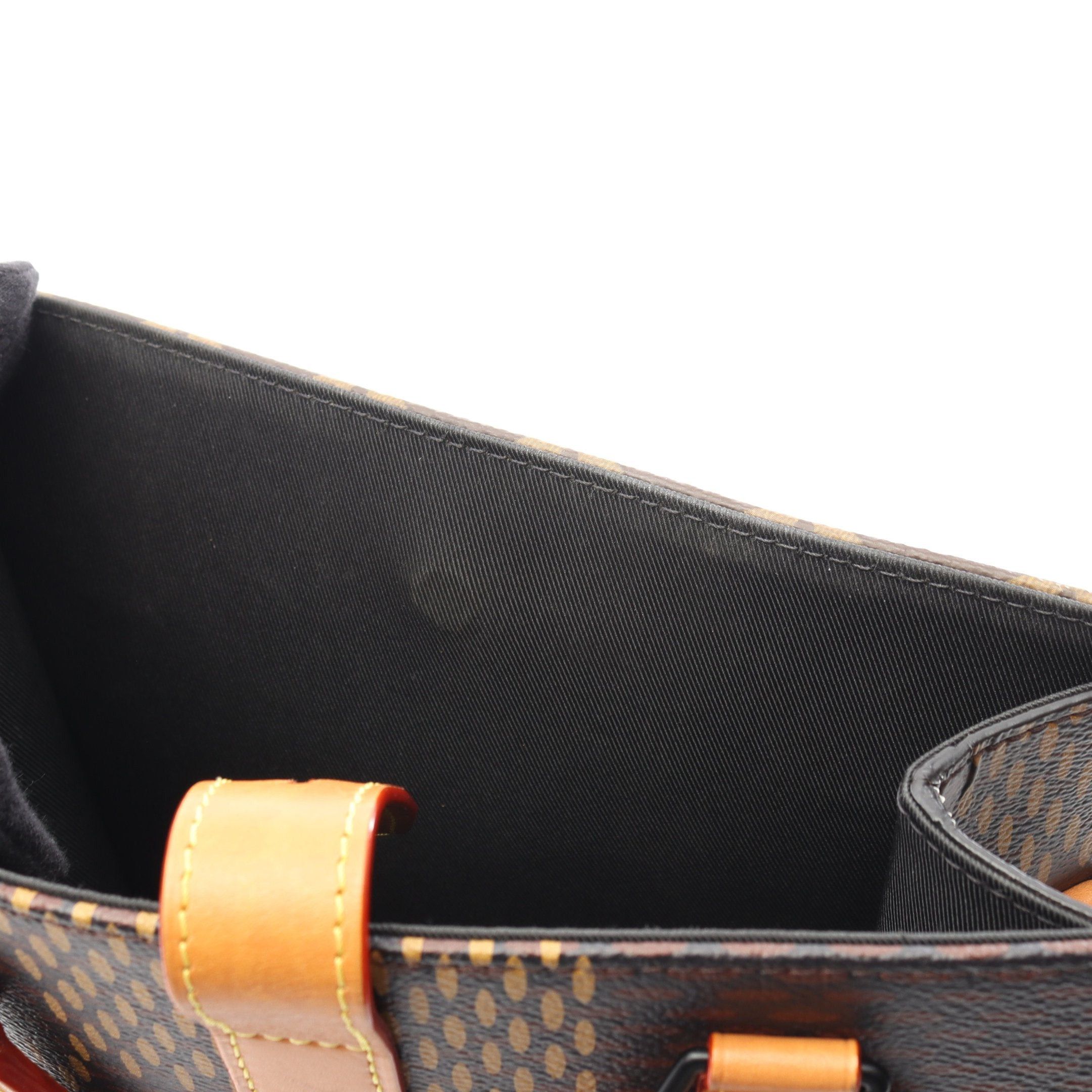 Louis Vuitton Louis Vuitton Louis Vuitton * Nigo Mini Tote Lv Squared Damier Ebene Giant Monogram Handbag Bag Leather Brown Size ONE SIZE - 11 Thumbnail