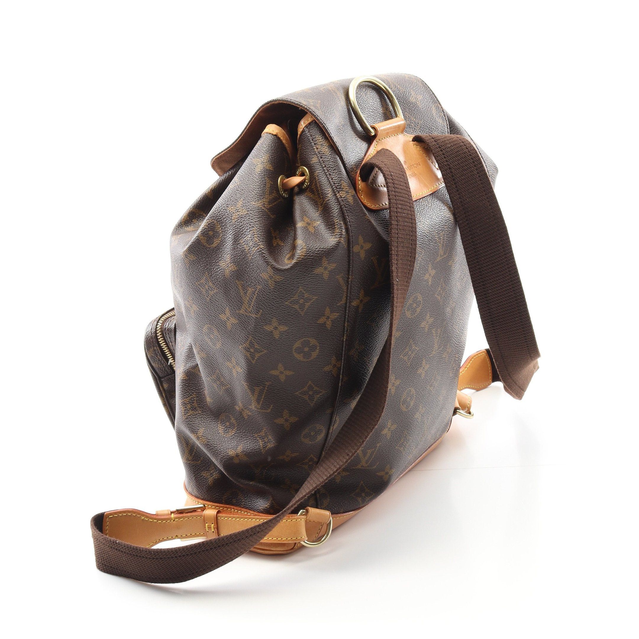 Louis Vuitton Louis Vuitton Montsouris Gm Monogram Backpack Rucksack Leather Brown Size ONE SIZE - 2 Thumbnail