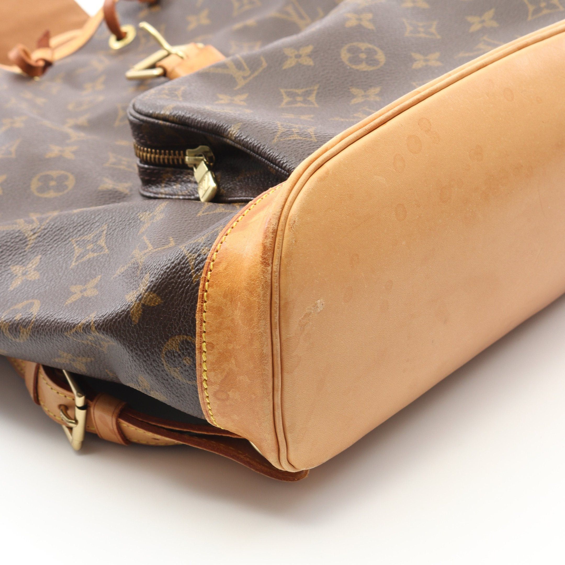 Louis Vuitton Louis Vuitton Montsouris Gm Monogram Backpack Rucksack Leather Brown Size ONE SIZE - 6 Thumbnail
