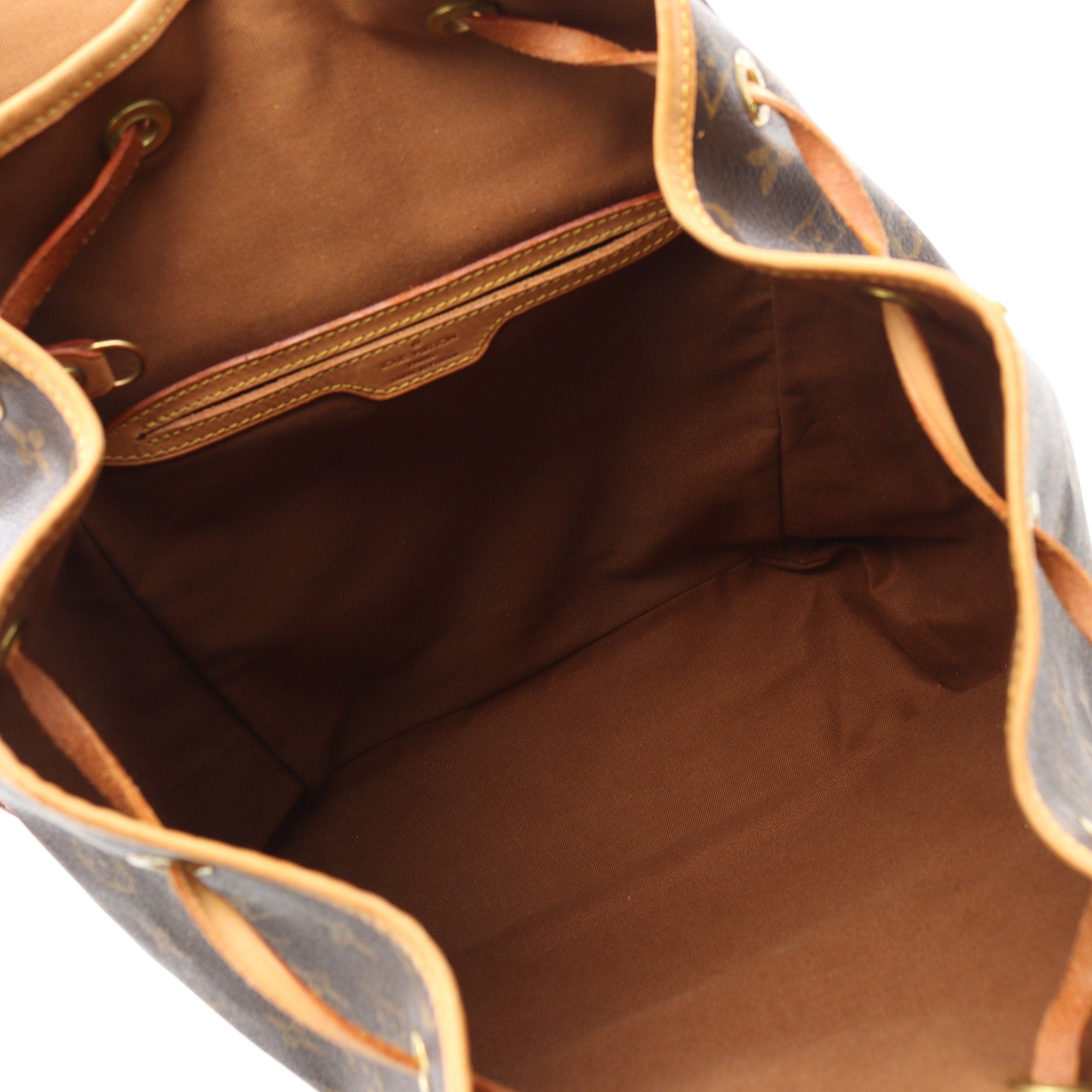 Louis Vuitton Louis Vuitton Montsouris Gm Monogram Backpack Rucksack Leather Brown Size ONE SIZE - 3 Thumbnail
