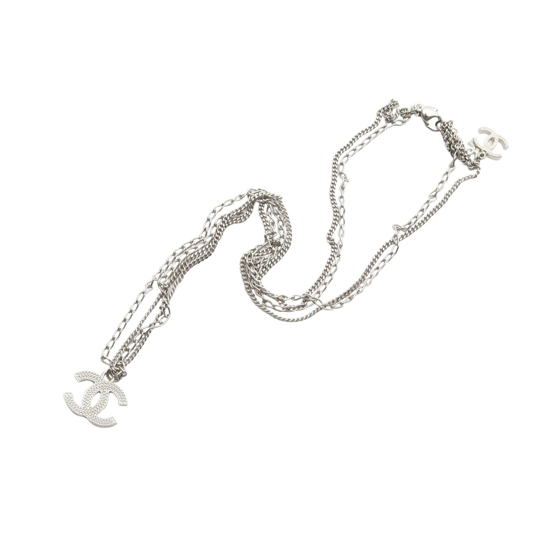 Chanel Chanel Coco Mark Necklace Plating Silver 09P Size ONE SIZE - 3 Thumbnail