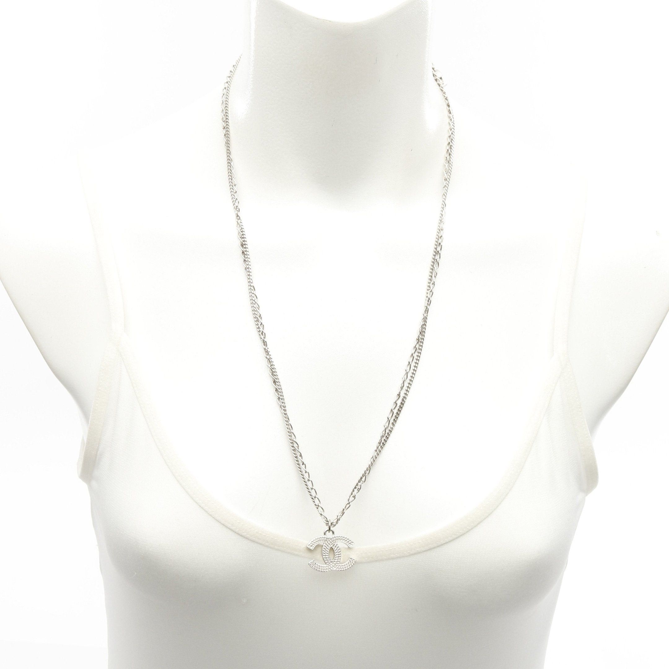 Chanel Chanel Coco Mark Necklace Plating Silver 09P Size ONE SIZE - 5 Thumbnail