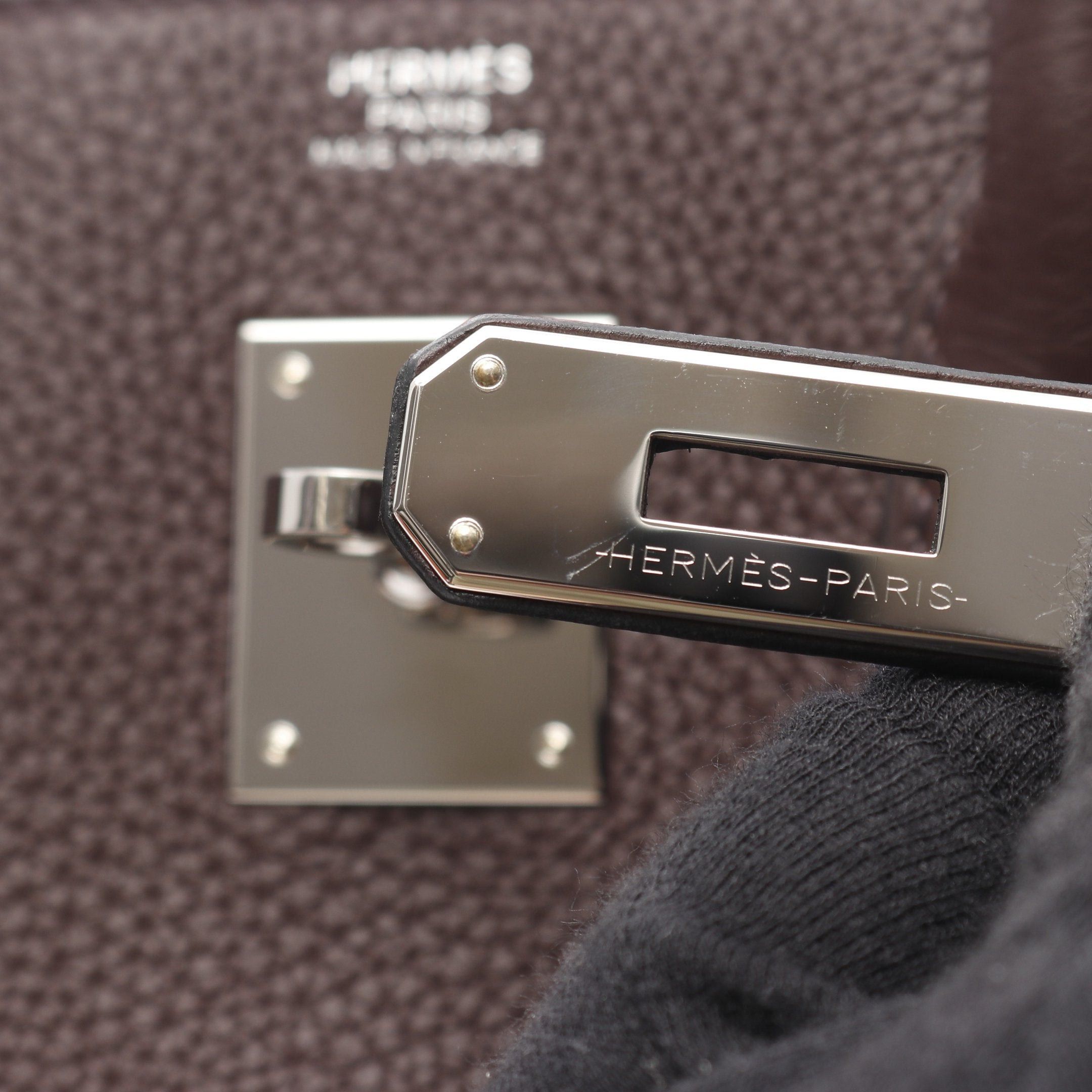Hermes Hermes Birkin 30 Verso Rouge Serie Brick Handbag Clemence Leather Bordeaux Orange Brown Silver Hardware U Stamp Size ONE SIZE - 8 Thumbnail