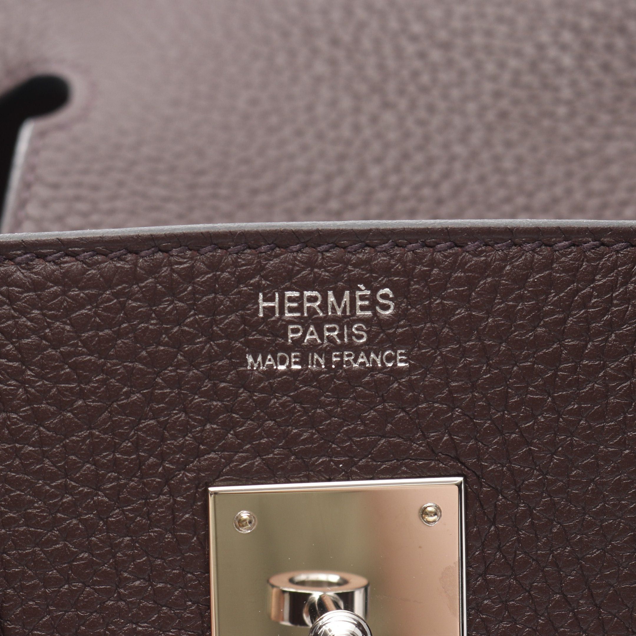 Hermes Hermes Birkin 30 Verso Rouge Serie Brick Handbag Clemence Leather Bordeaux Orange Brown Silver Hardware U Stamp Size ONE SIZE - 4 Thumbnail