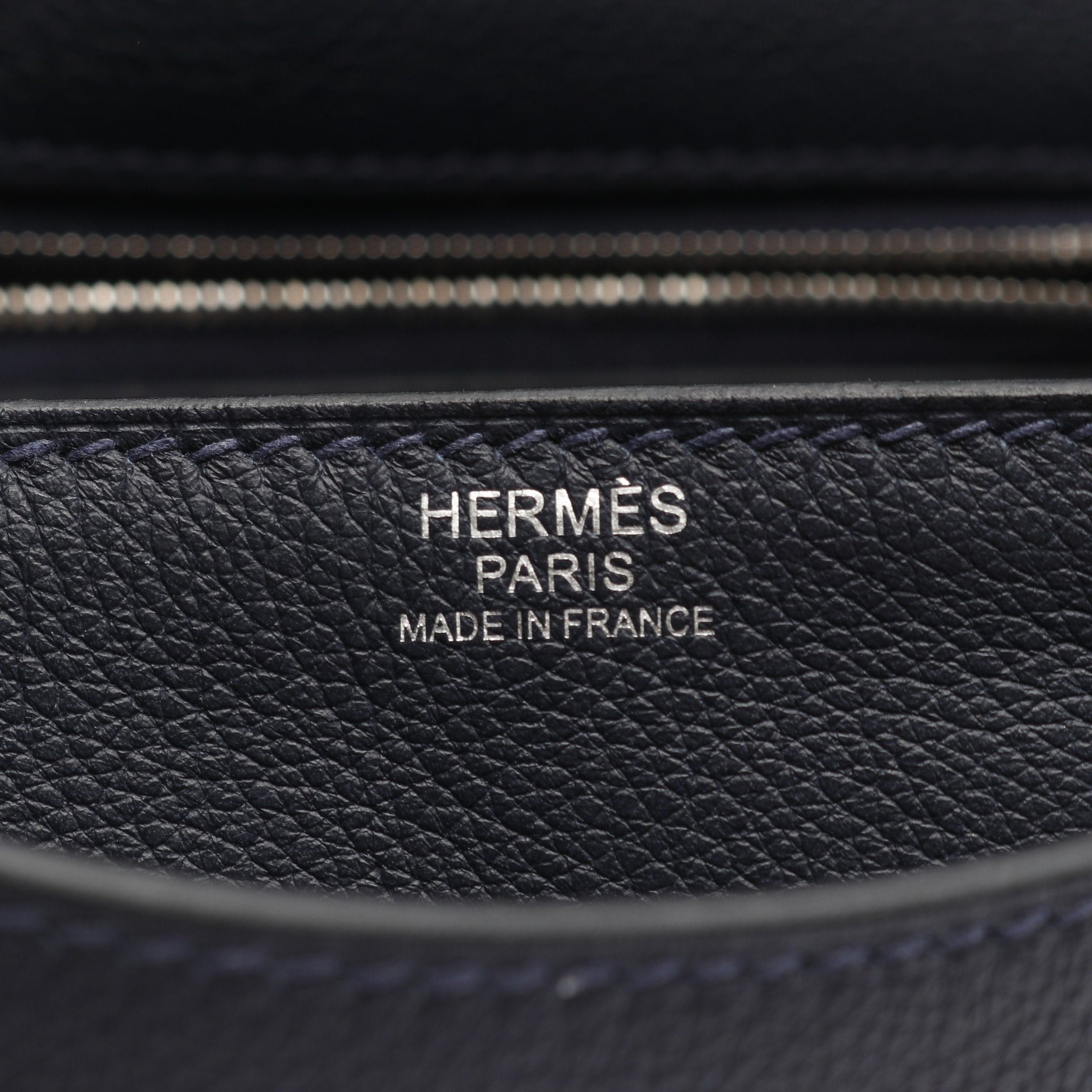Hermes Hermes Steep Light Junior Bleu Nui Shoulder Bag Evercolor Dark Navy Silver Hardware Z Stamp Size ONE SIZE - 4 Thumbnail