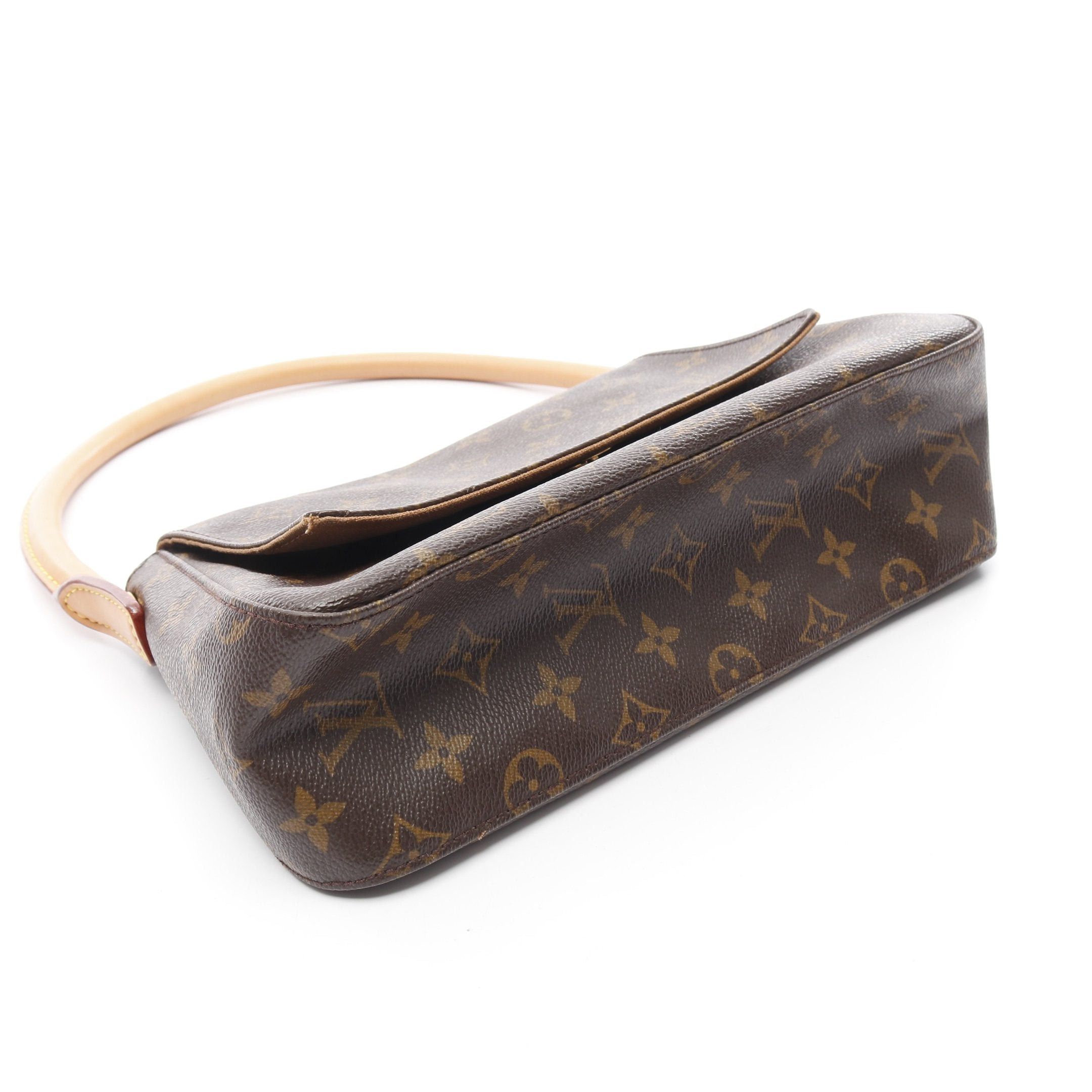 Louis Vuitton Louis Vuitton Mini Looping Monogram Handbag Leather Brown Size ONE SIZE - 9 Thumbnail